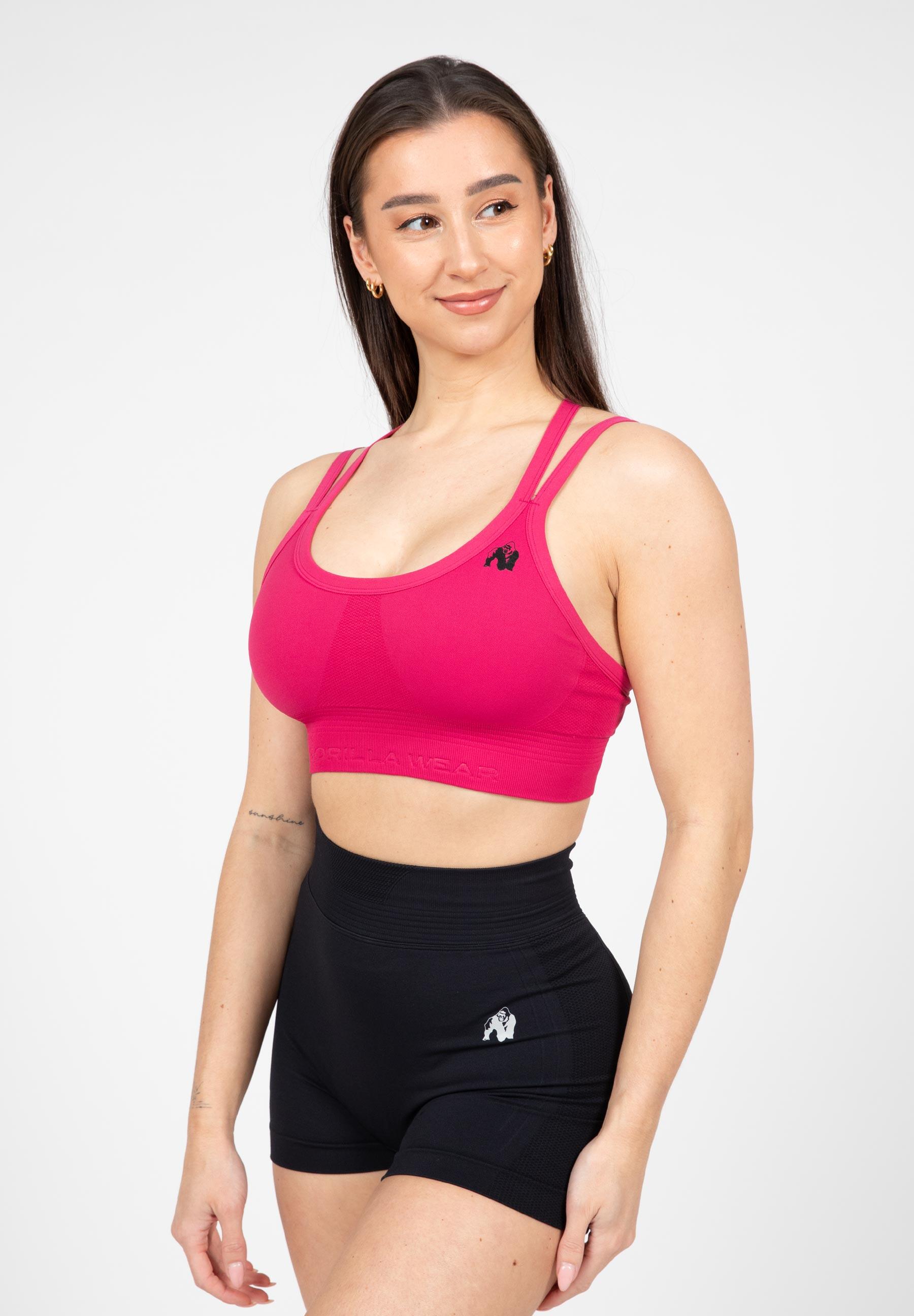 GORILLA WEAR Whitney Sem costura Sutiã desportivo - Cor-de-rosa