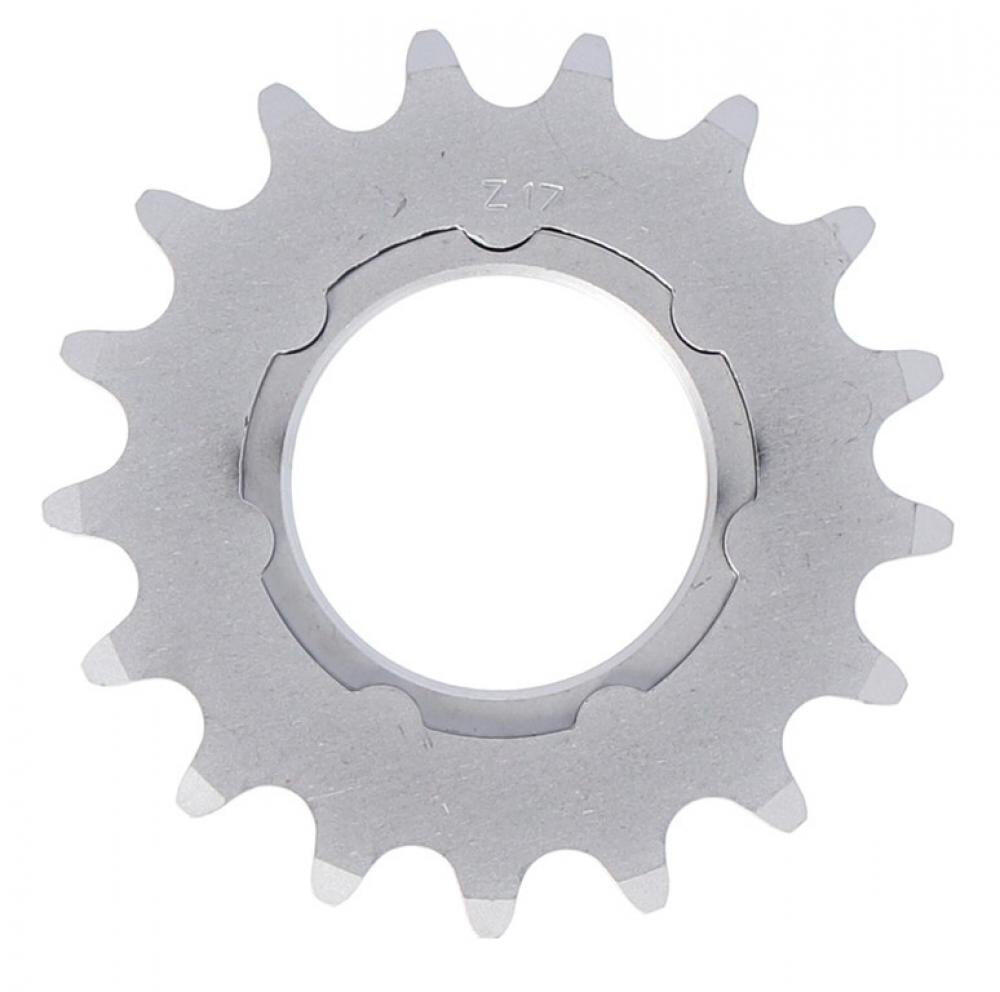 XLC Single-Speed pignon 1/8 pouce, 17 dents avec porte-pignon, chromé mat 3/3