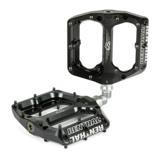 Paar Renthal Revo-F 10 Platte Pedalen Zwarte Pinnen