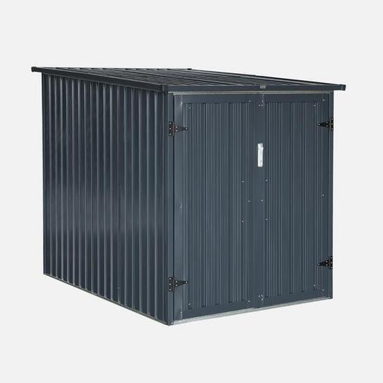 Riparo biciclette in acciaio zincato con kit di ancoraggio - 2 biciclette Beige