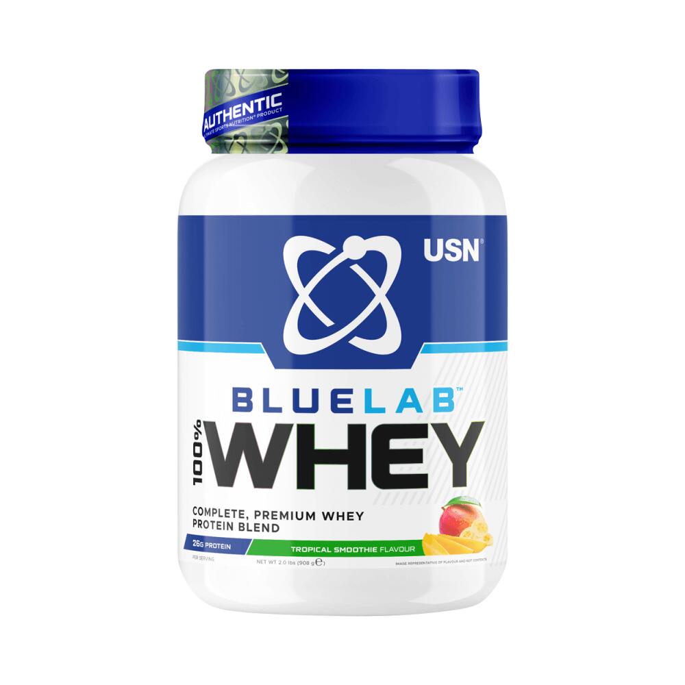USN USN Blue Lab Whey (908g) Tropical Smoothie - Eiwitten - Wei-eiwit Mix