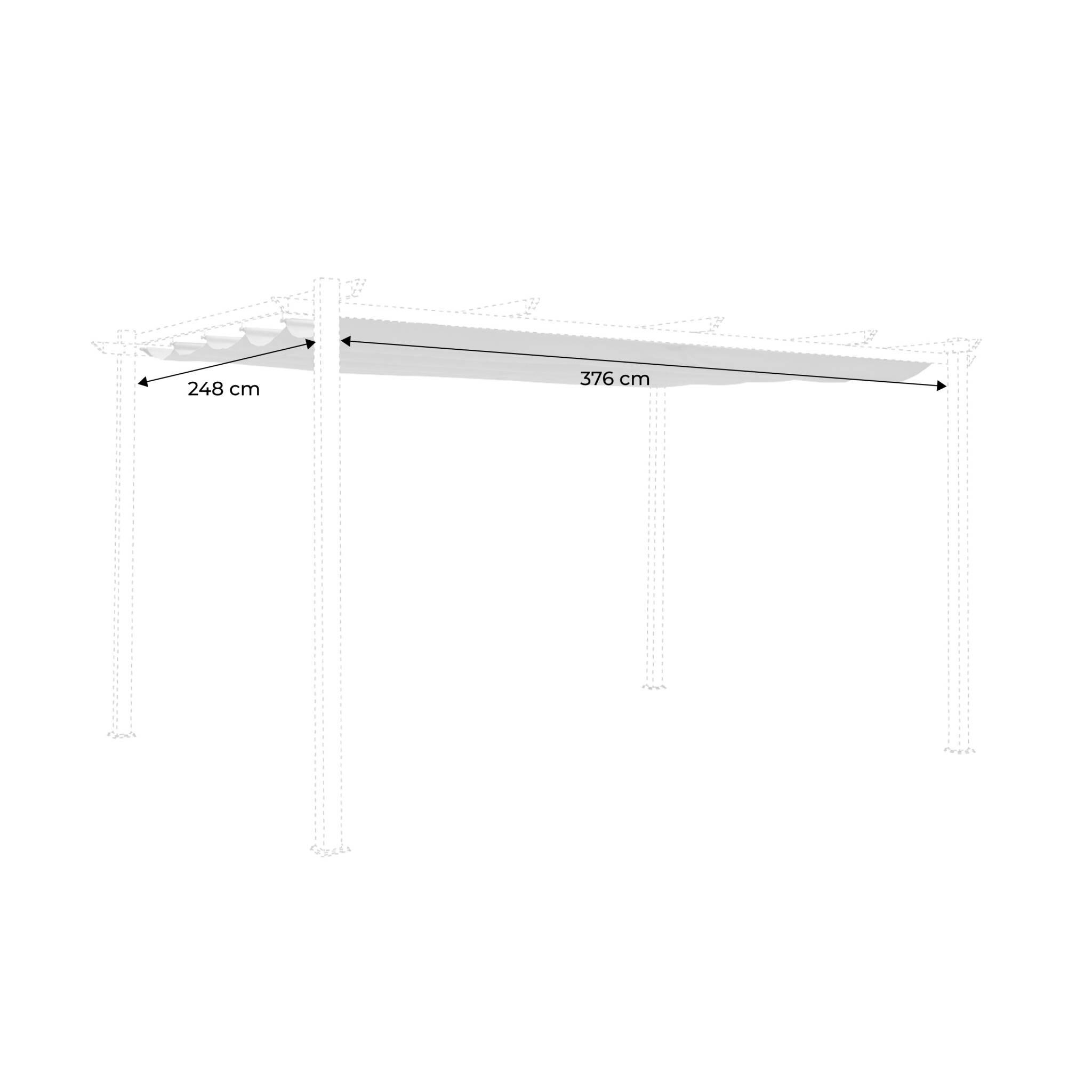 Lona de techo para pérgola Isla 3x4m 4/4