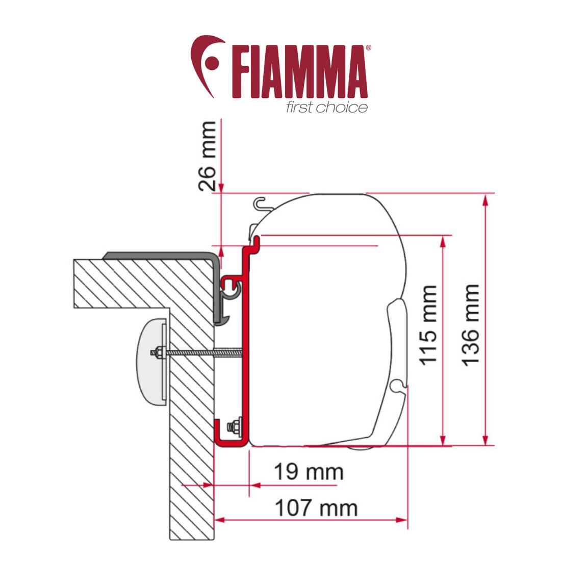 Fiamma Rapido Series 7-8 Awning Adapter Kit for Fiat 860F and Garage Models 4/6