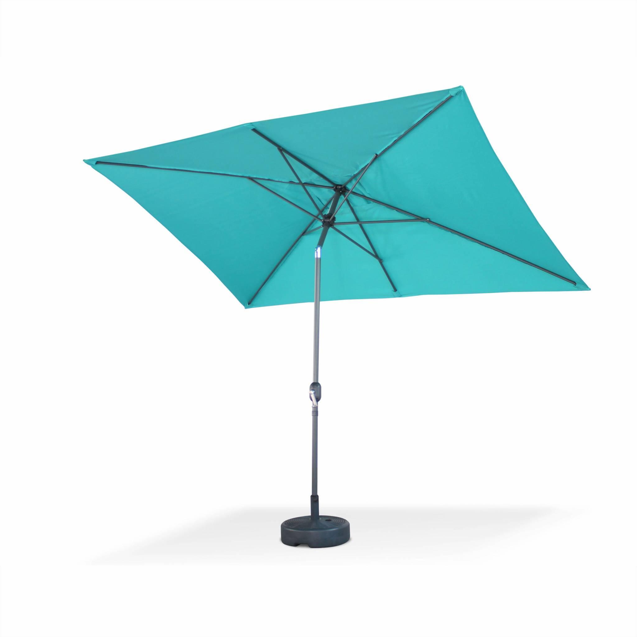 Parasol rectangular, 2x3m, Turquesa 3/6