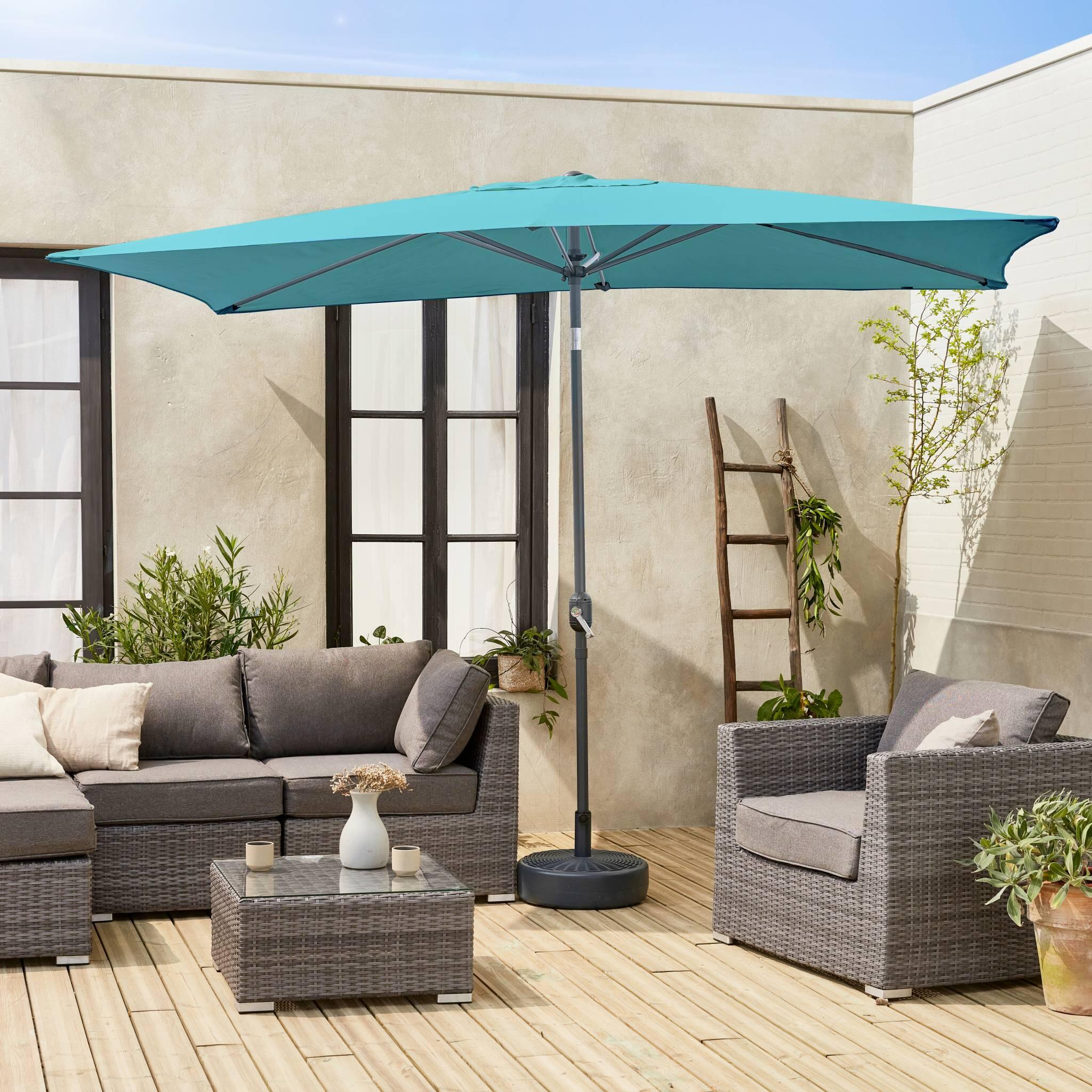 Parasol rectangular, 2x3m, Turquesa 2/6