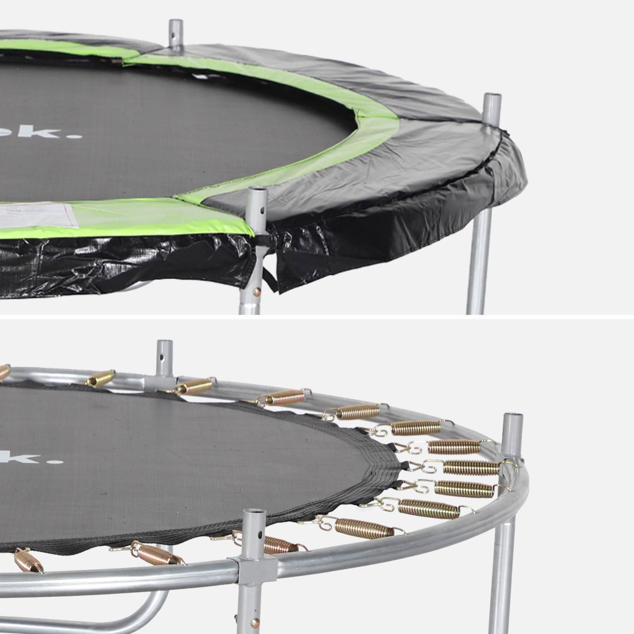 Trampolim 180cm rede de proteção, Verde 3/5