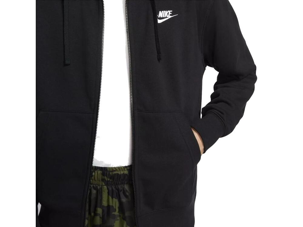Sweat à capuche zippé pour homme NIKE, en coton noir 6/7
