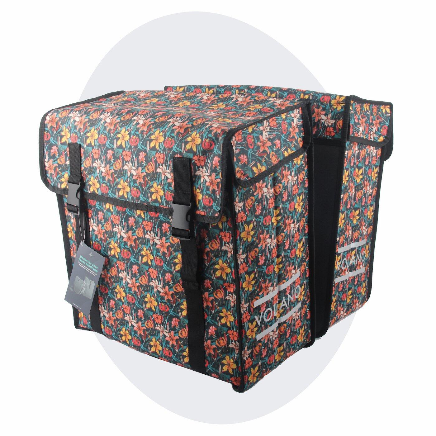 Voltano Dubbele Fietstas XXL - Floral Fiesta - 60 Liter 3/7