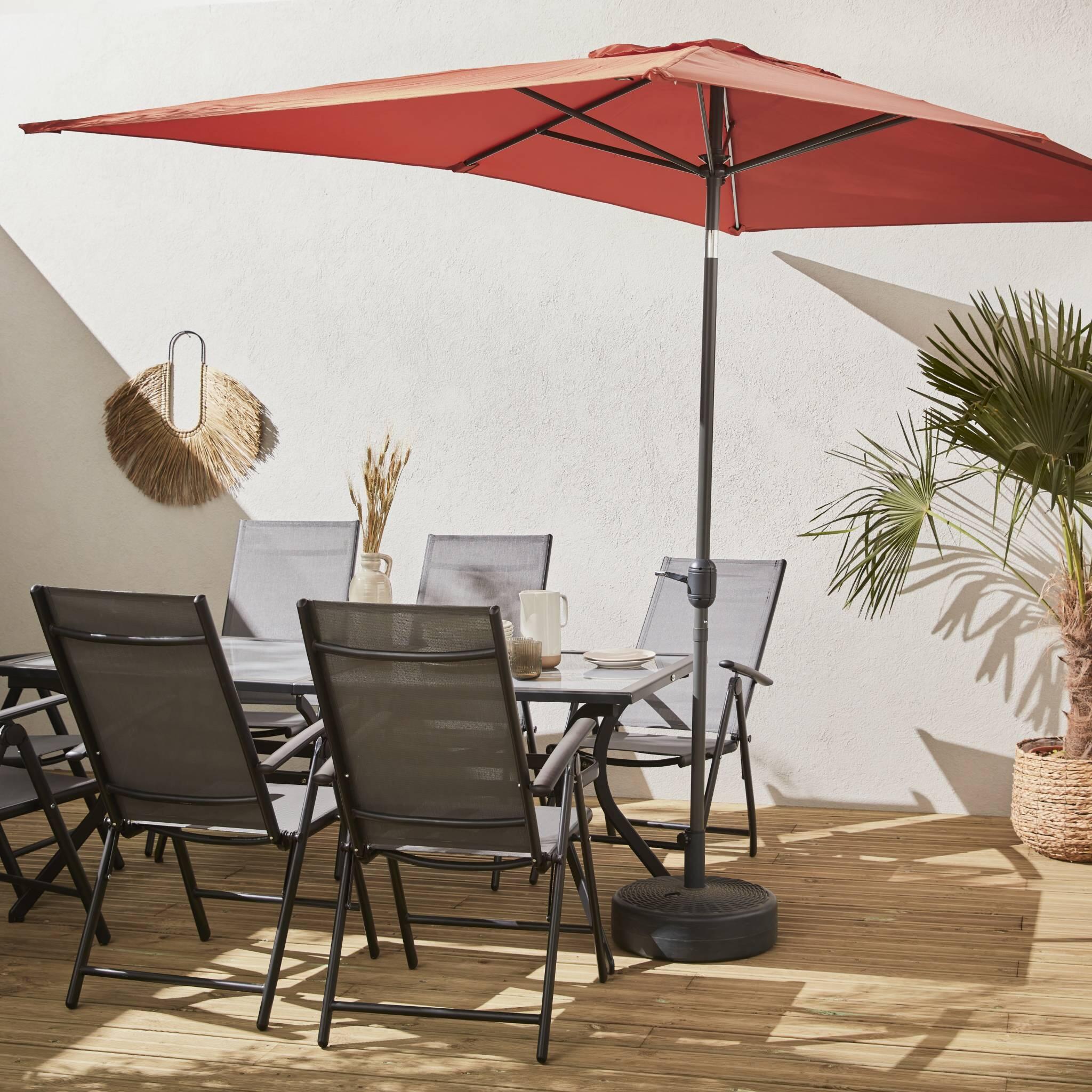 Parasol rectangular, 2x3m, Terracota 3/6