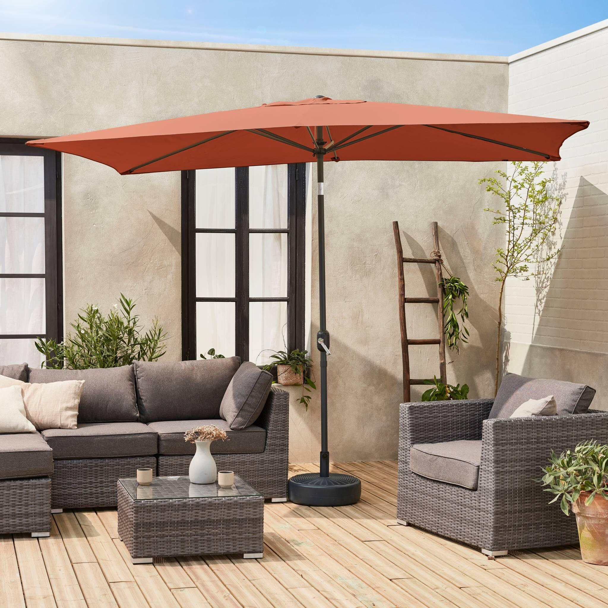 Parasol rectangular, 2x3m, Terracota 2/6