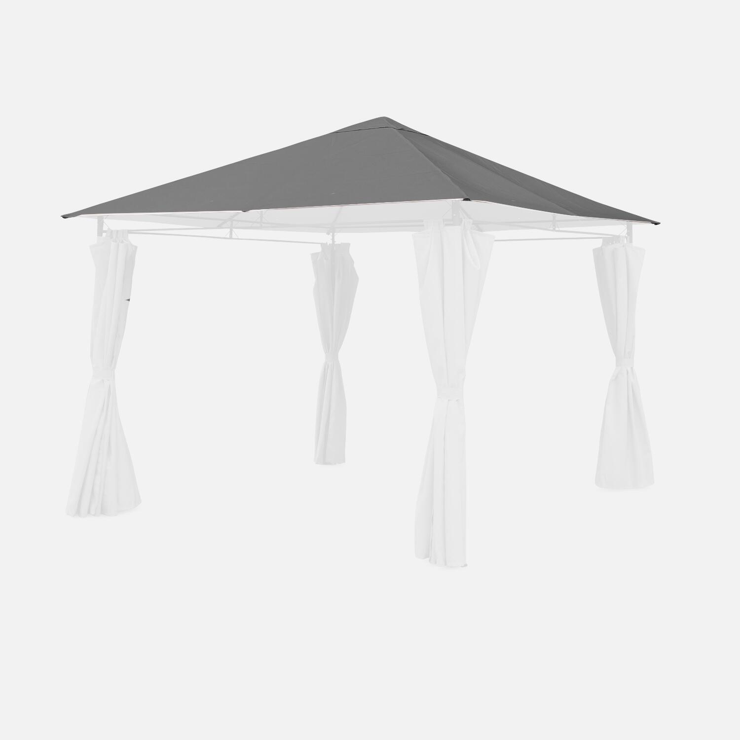 Cobertura de pérgola Elusa 3x3m, Cinza