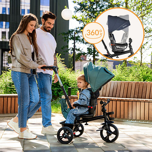 Triciclo 2 en 1 Lionelo Haari con Empujador Asiento Giratorio 18m+ 3/7