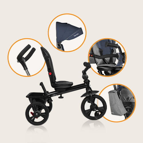 Triciclo 2 en 1 Lionelo Haari con Empujador Asiento Giratorio 18m+ 7/7