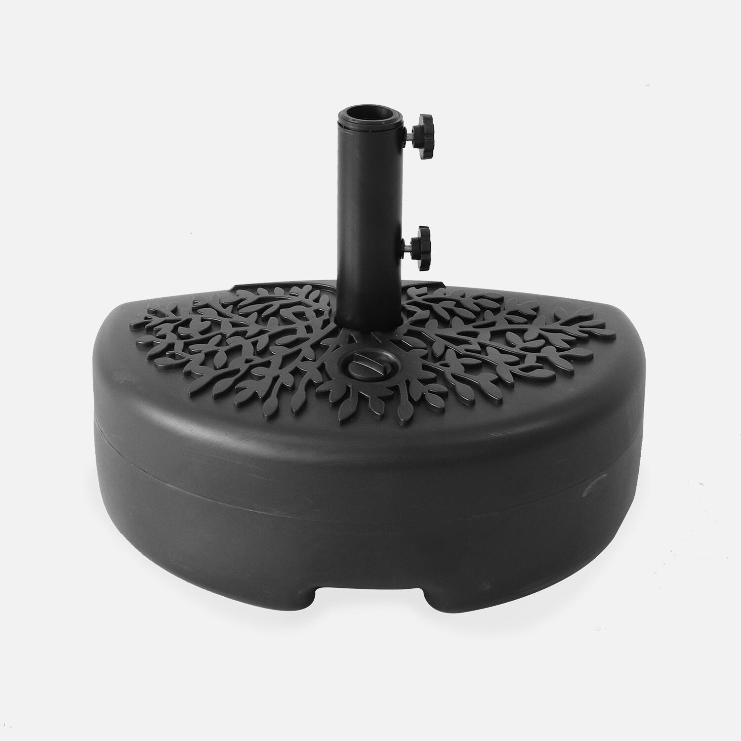 Meia base de plástico para guarda-sol - Base enchível para meio guarda-sol,