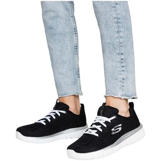Zapatillas Skechers modelo 12615-BKW para mujer