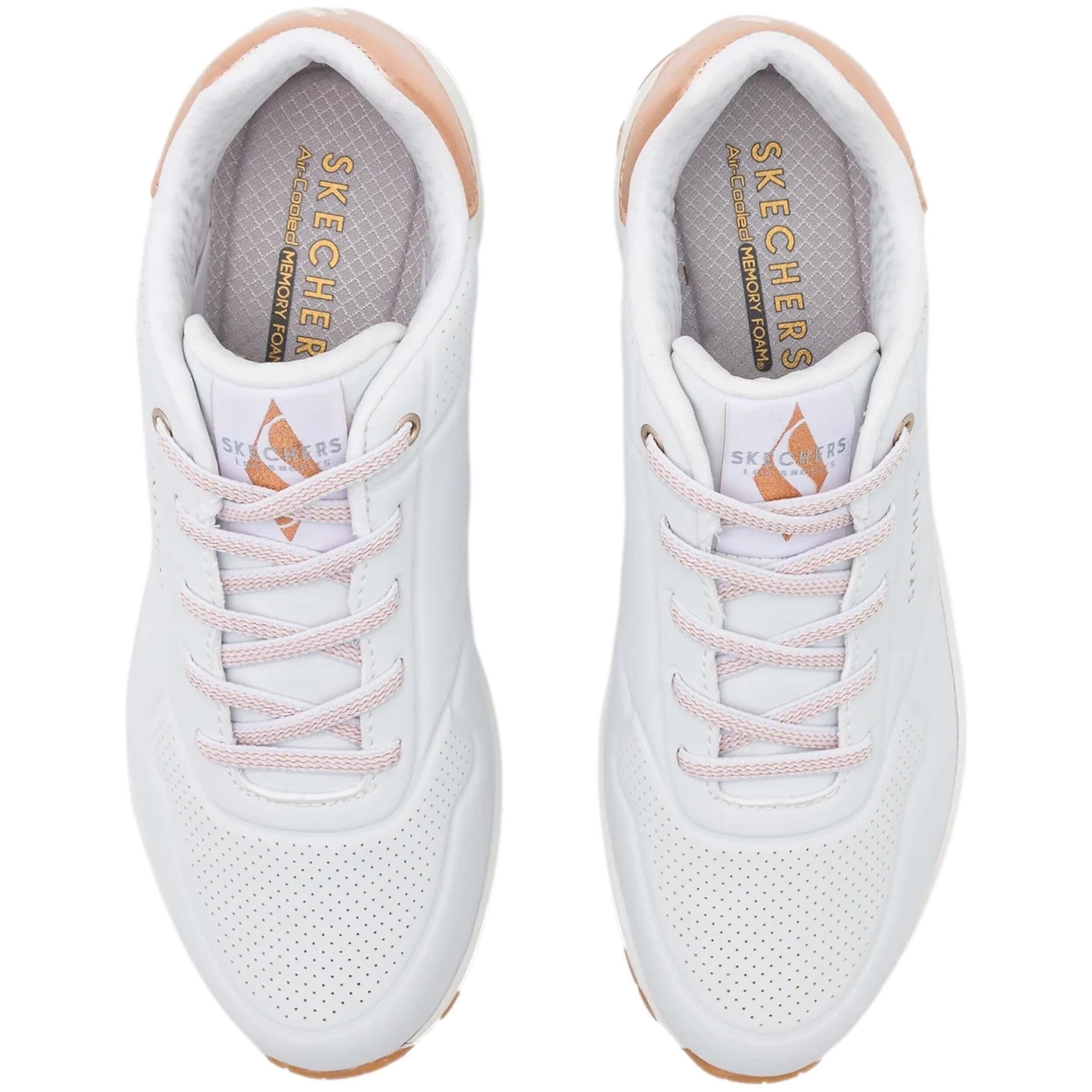 Zapatillas Deportivas Caminar Mujer Skechers 155196_WHT Blancas con Cordones 6/6