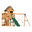 AXI Jack Aire de Jeux en Bois avec 2 Balançoires, Toboggan Vert