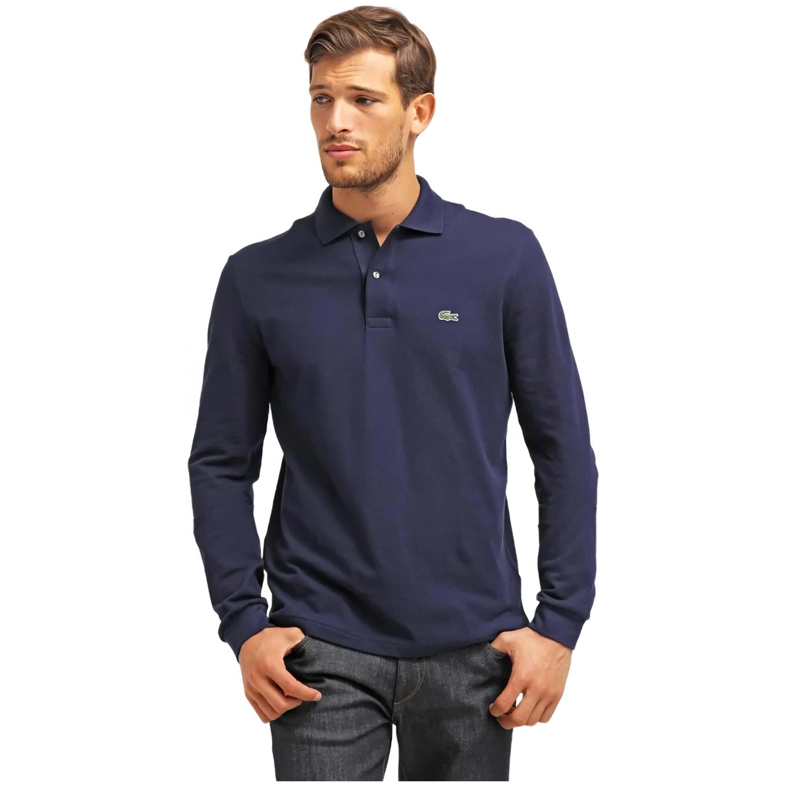 Polo manga comprida Lacoste para homem