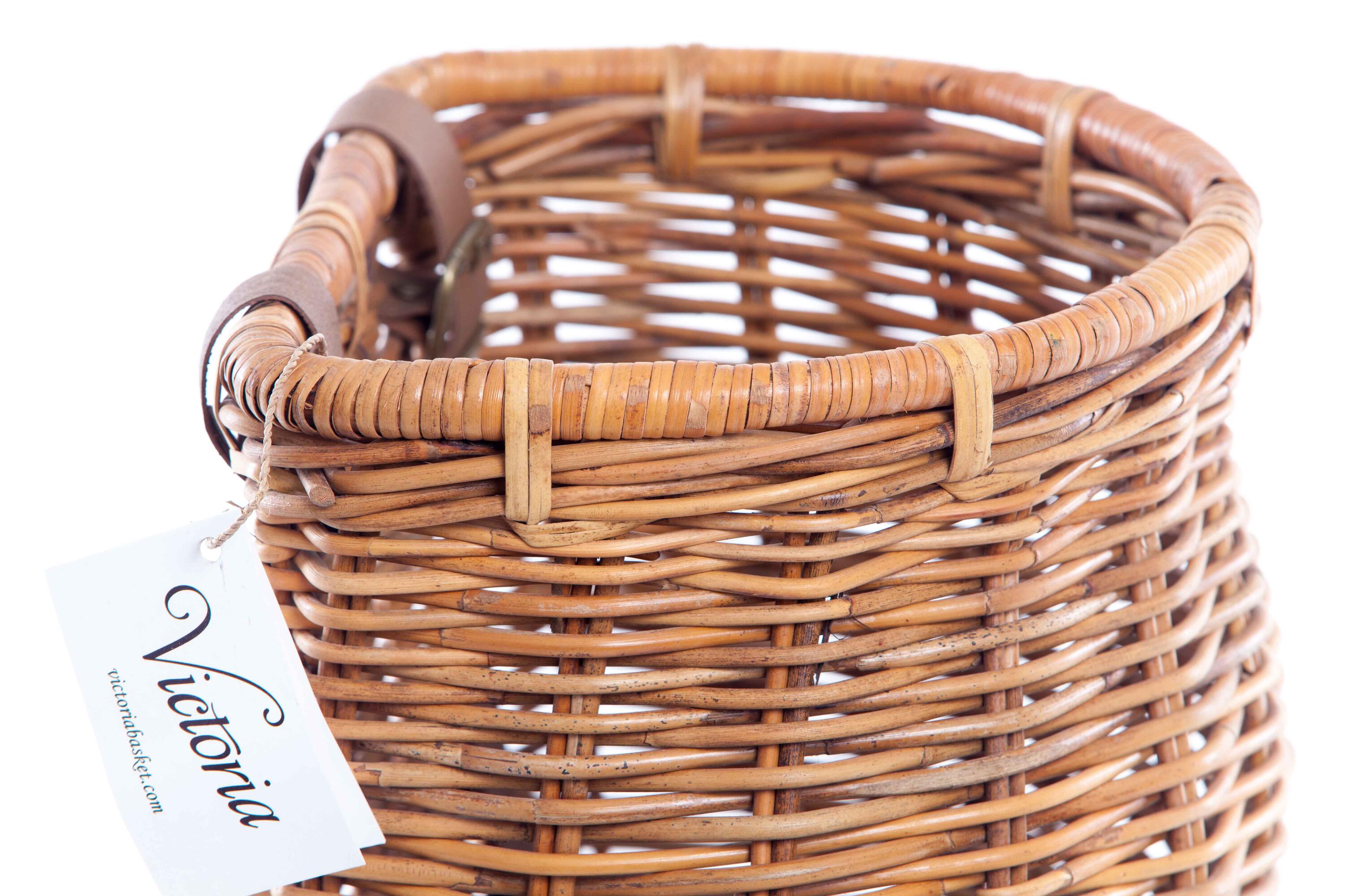 Victoria Classic Bicycle Basket, colore miele - piccolo 3/4