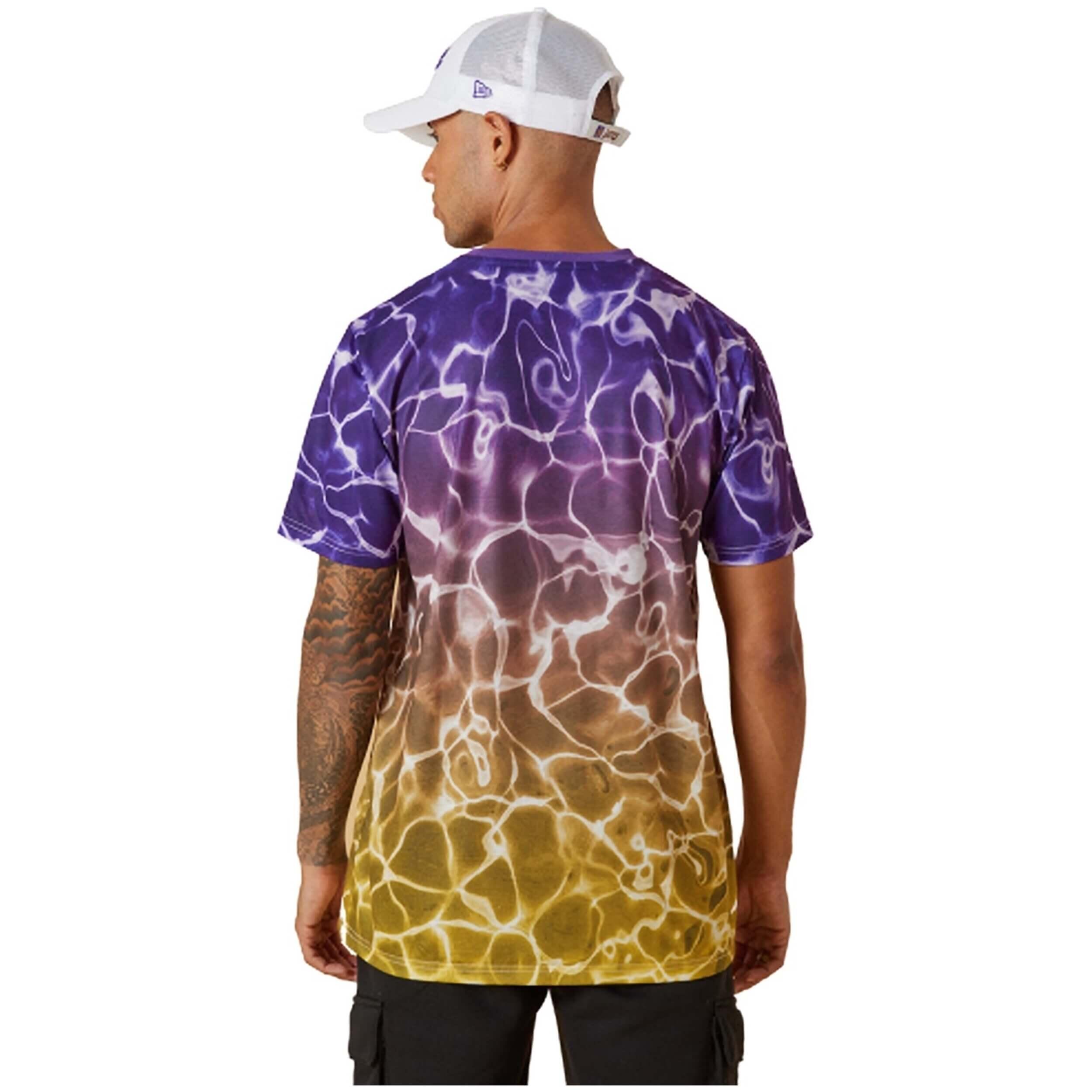 Camisola de manga curta New era NBA L.A Lakers Team Colour Water Print 4/4