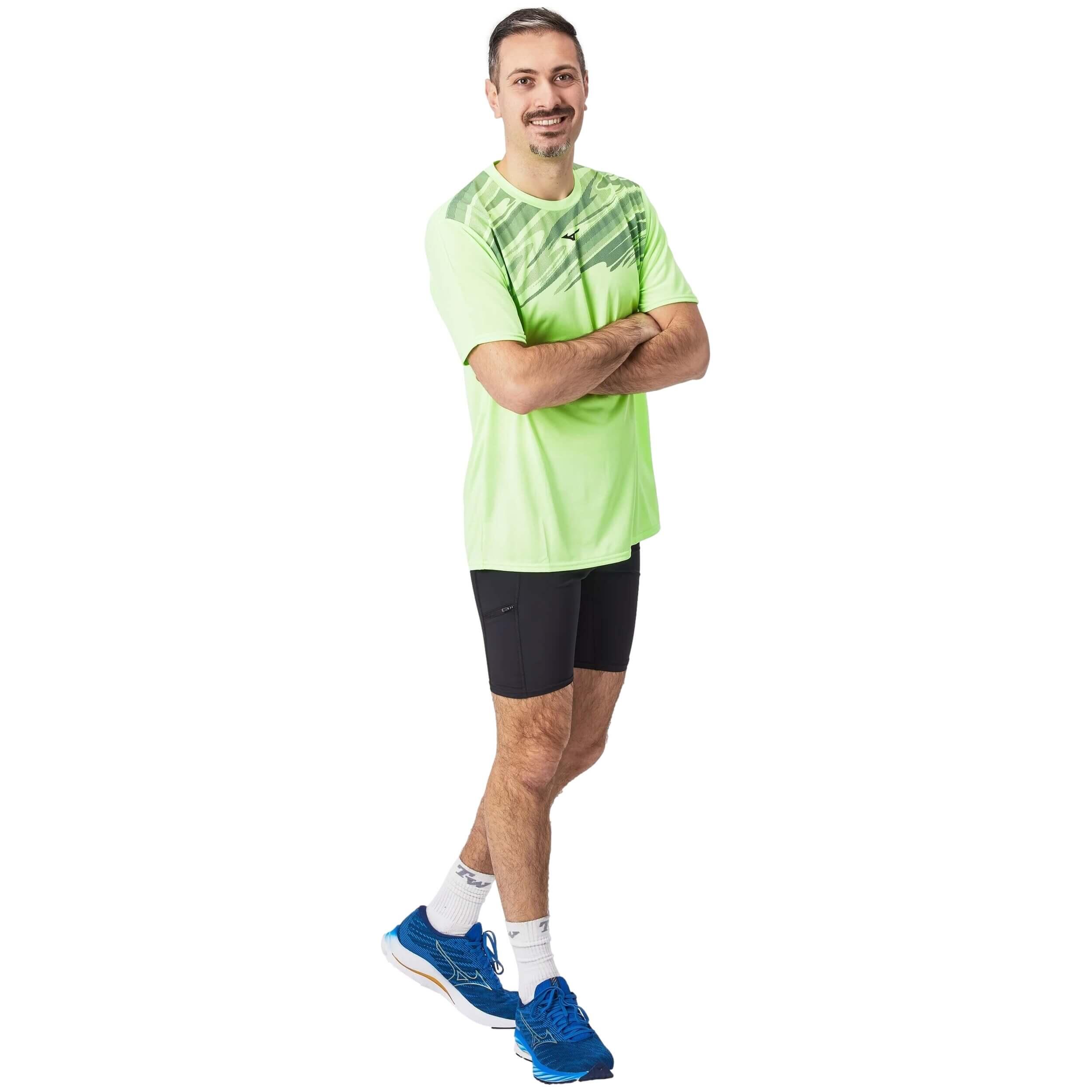 Maglia a maniche corte Mizuno modello J2GAA00733 per uomini 3/4
