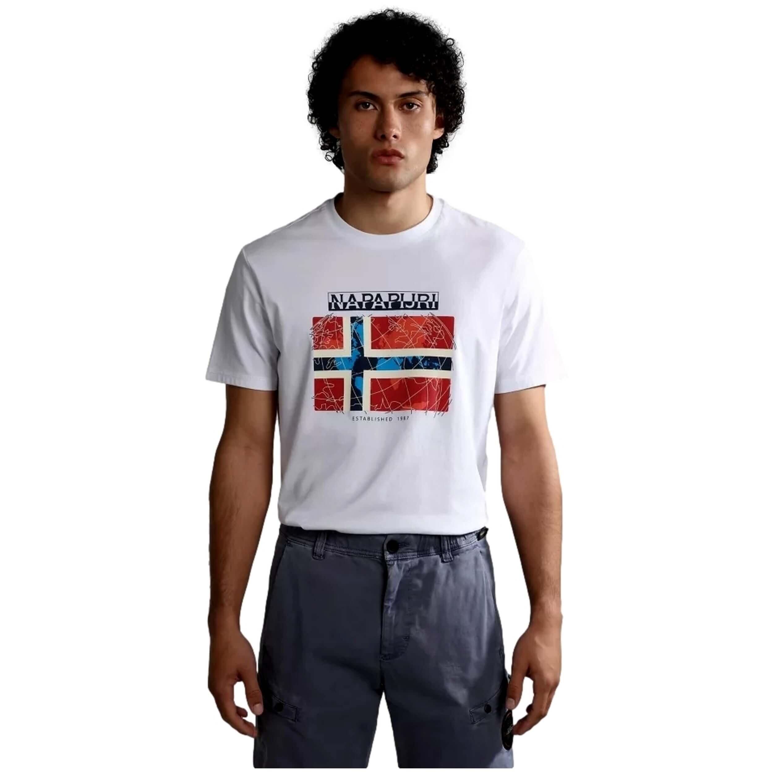 Camiseta de manga corta Napapijri modelo NP0A4GZTR051 para hombre 3/4