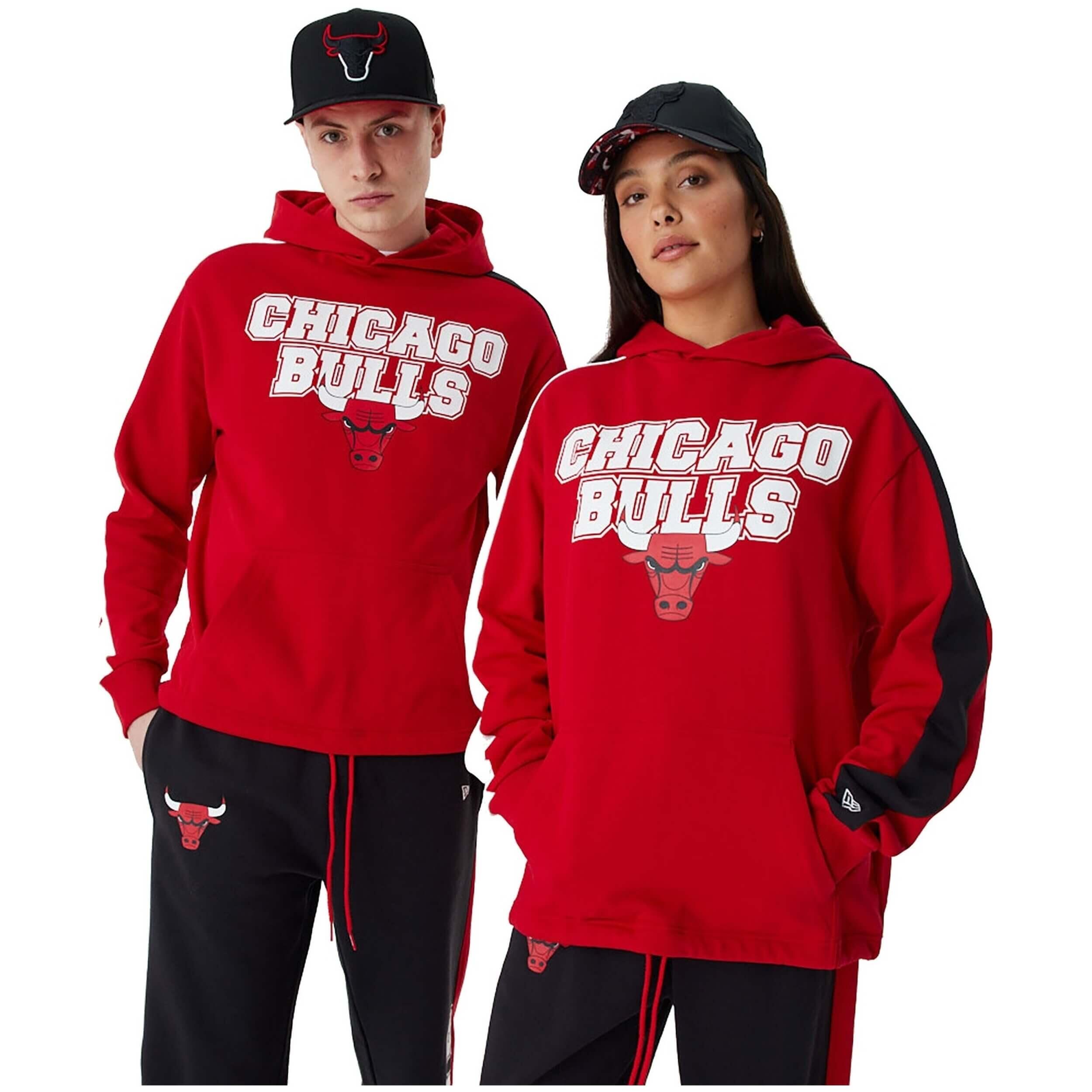 NEW ERA Pánská mikina New Era NBA Large Graphic OS Hoody Chicago Bulls
