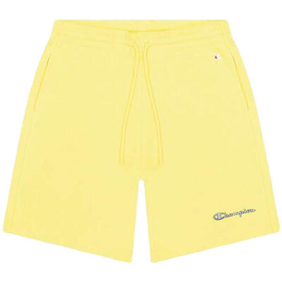 Pantaloni Corti Sportivi da Uomo Champion Script Logo YL Giallo