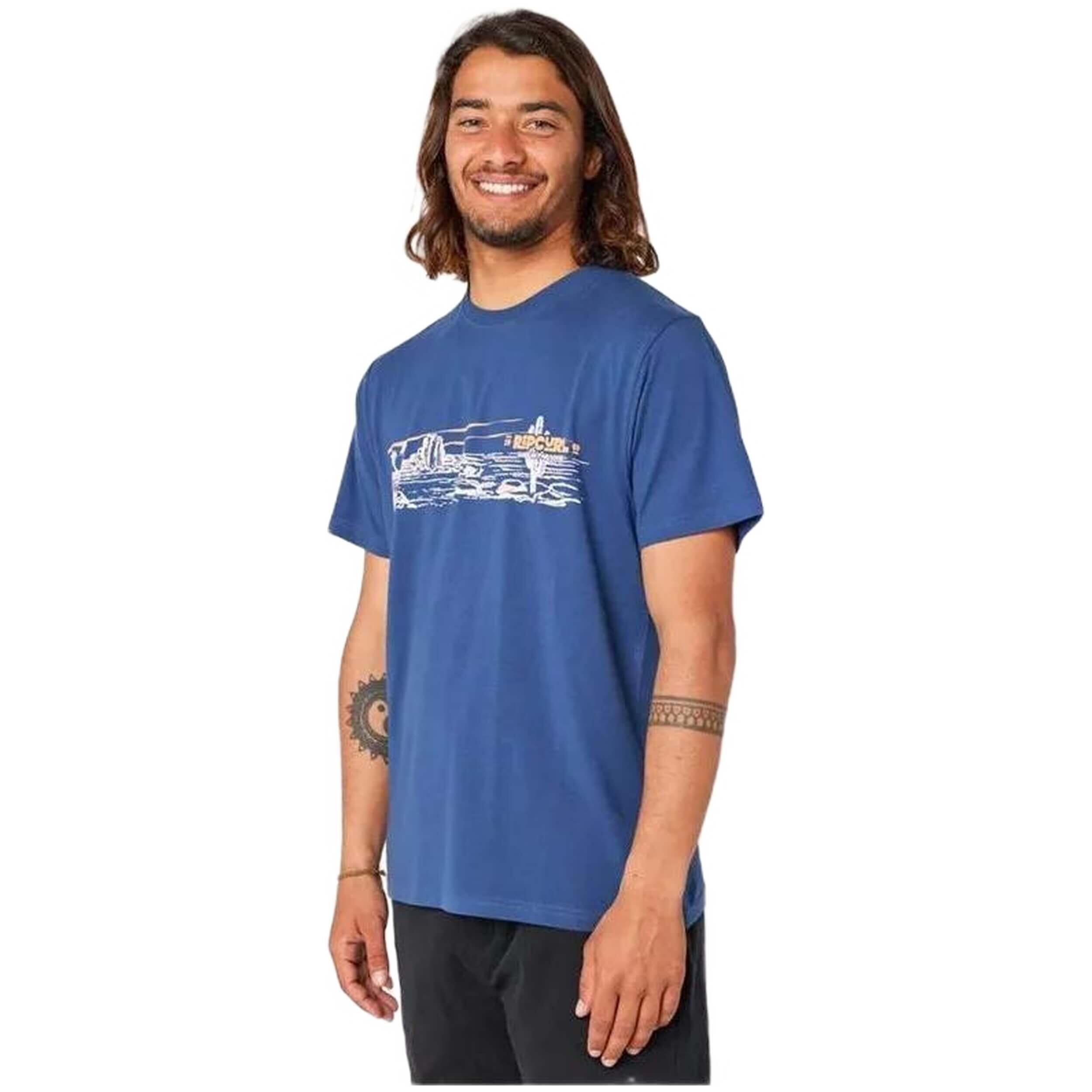Camiseta de manga corta Rip curl modelo 0FIMTE-9741 para hombre 3/4