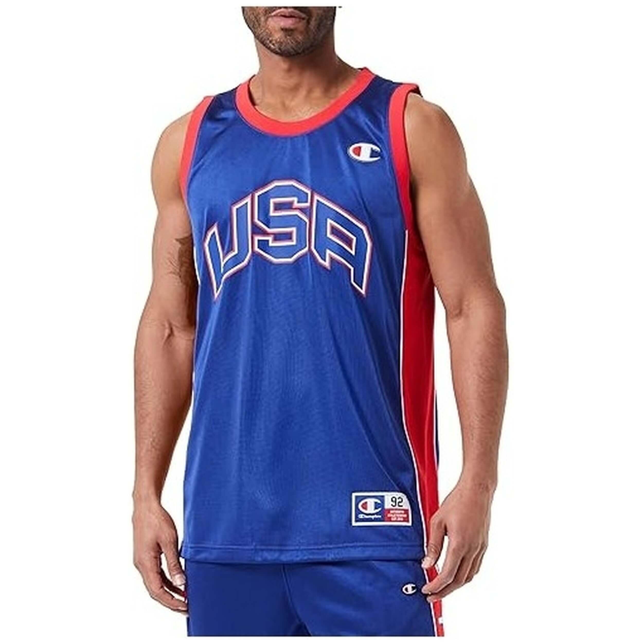 Champion - Debardeur Champion Modèle 219745-bs003 Pour Homme - Sous Maillot Sans Manche - Bleu - Decathlon