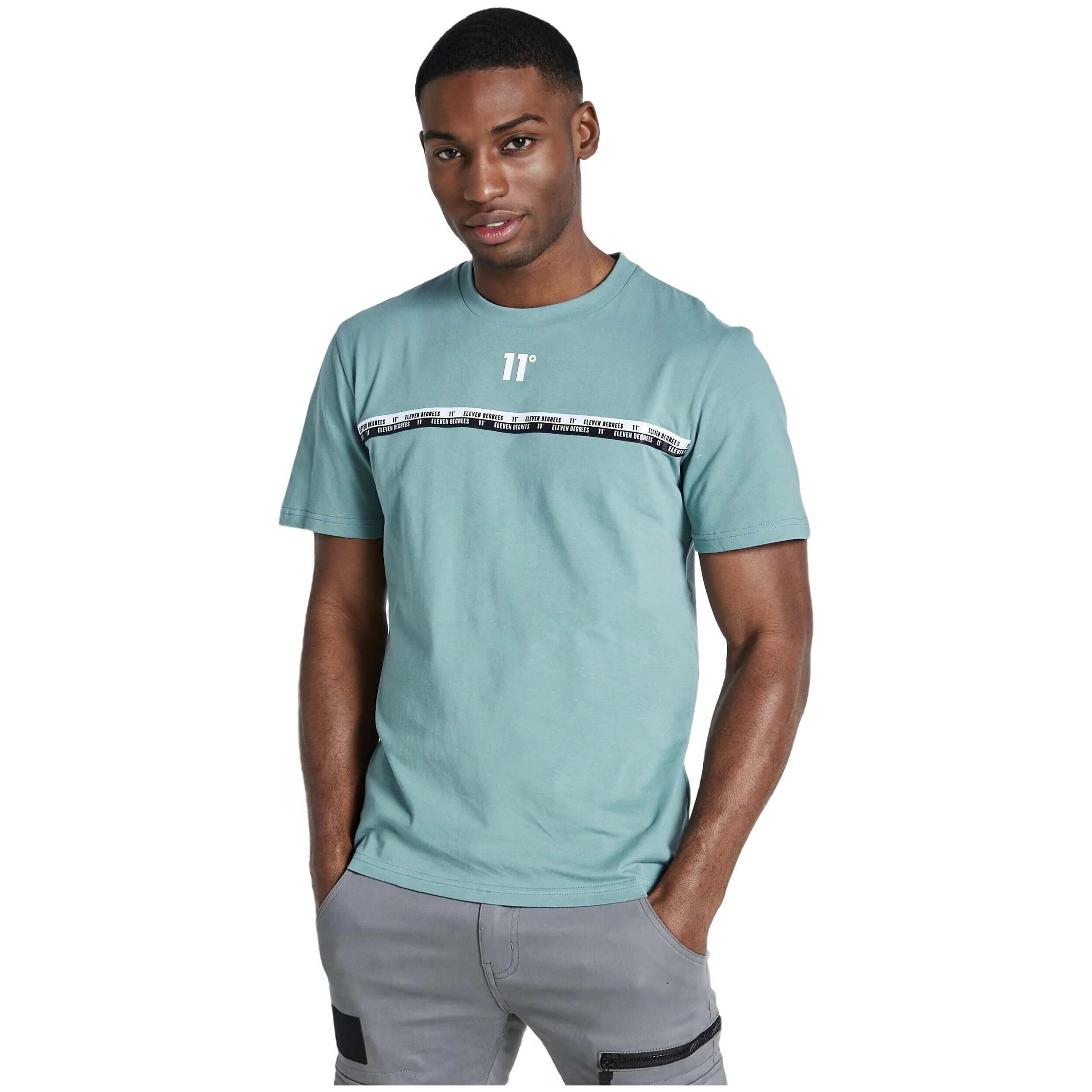 Camiseta de manga corta 11 degrees CHEST TAPED para hombre
