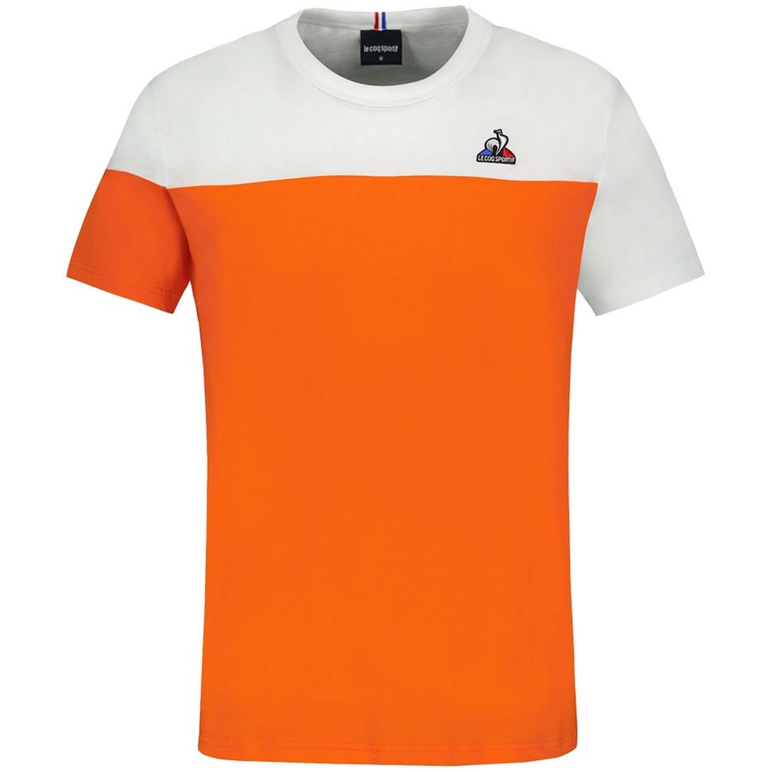 Le Coq Sportif Maglietta Uomo Monochrome N°3 A Maniche Corte - Cotone Morbido, Colore Pink Icing, Taglia 3XL