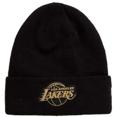 Muts new era nba l.a lakers metallic badge beanie voor unisex