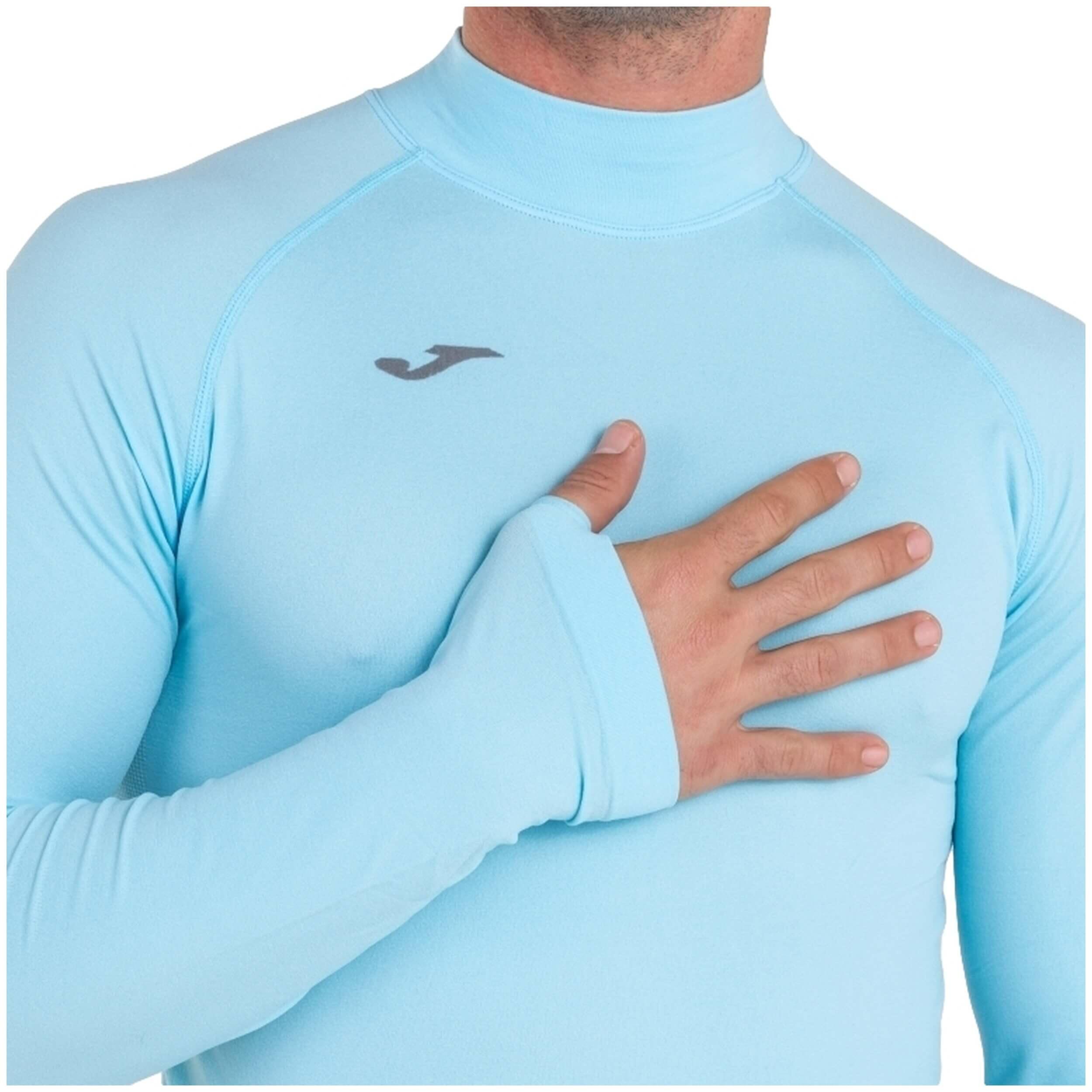 T-Shirt Manga Comprida Fitness Adulto Joma Brama Classic Azul-Celeste 4/5