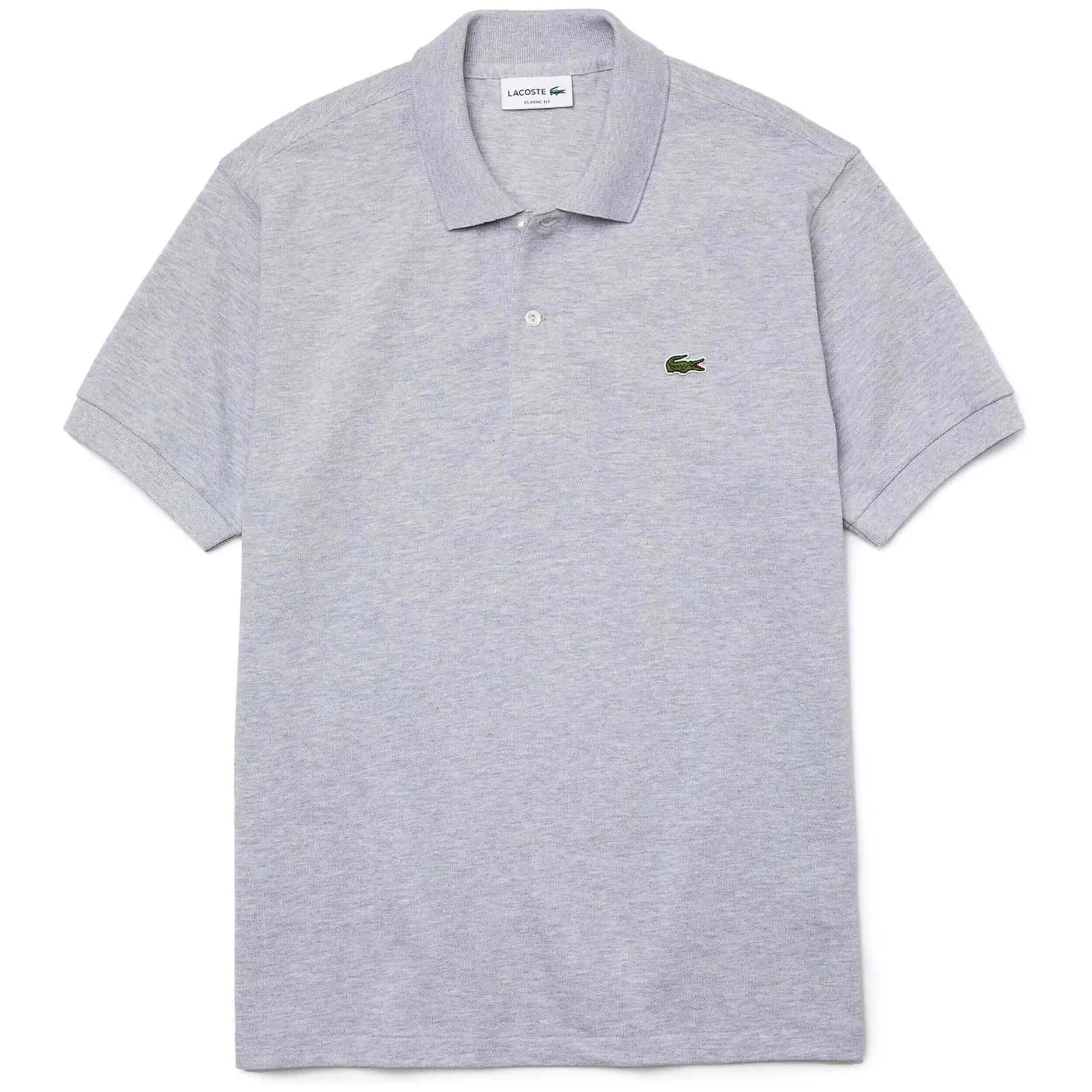 LACOSTE Polo Lacoste Heathered de manga curta para homem, cinzento
