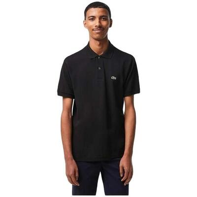 Lacoste model l1212 short sleeved ribbed collar s kleur zwart