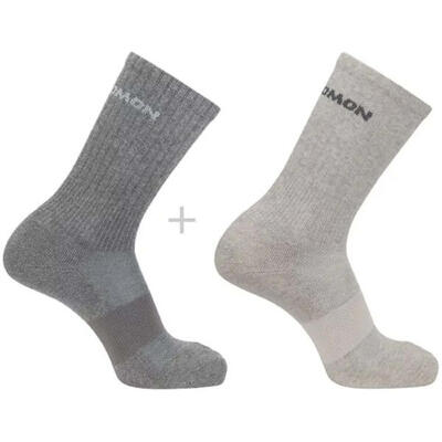 Sokken salomon evasion 2-pack light gre voor unisex
