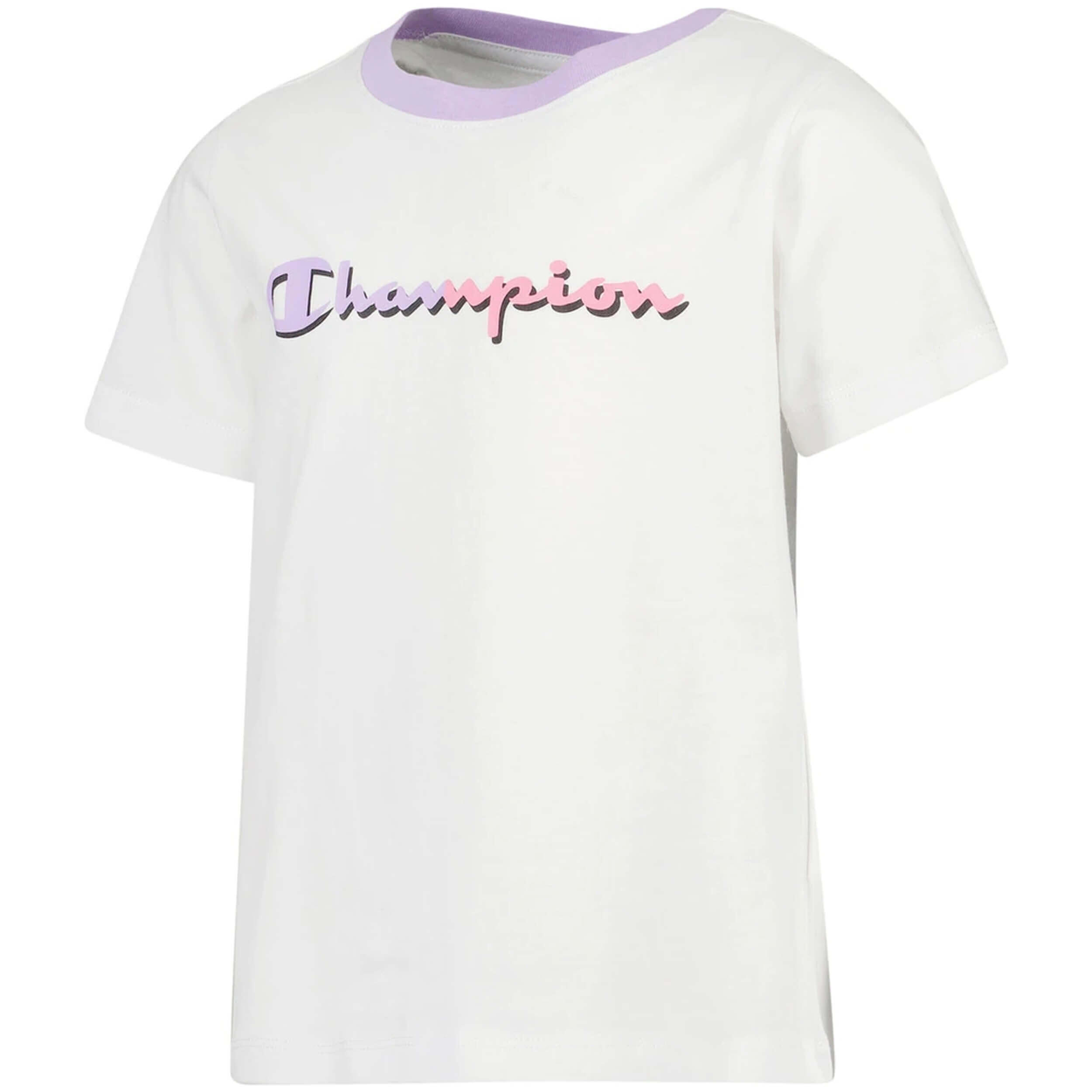 T-shirt Champion modèle 404670-WW001 pour filles 1/2