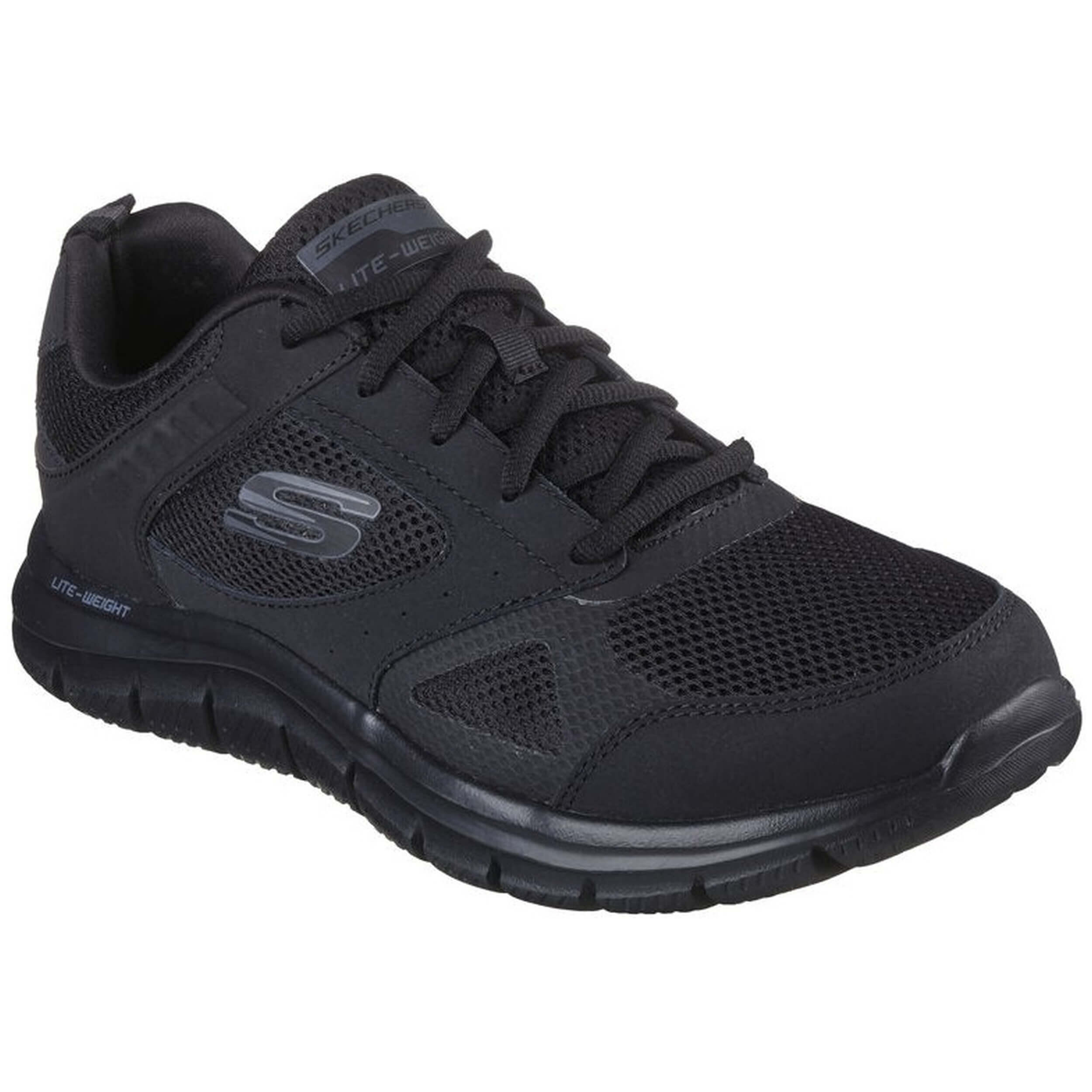 Buty męskie SKECHERS TRACK czarne 232398-BBK sportowe siateczka lekkie 45 2/6