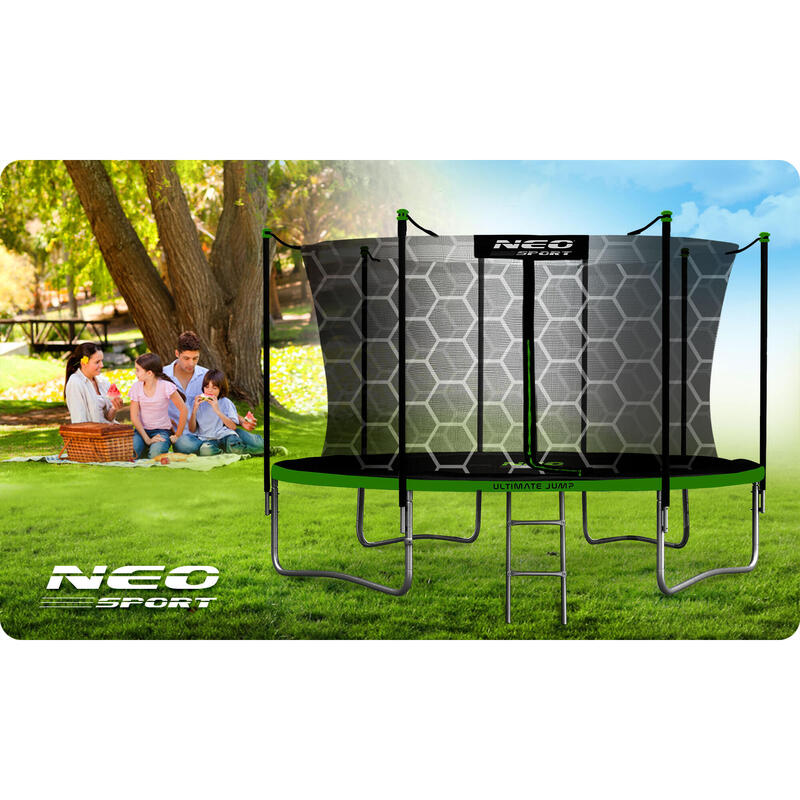 Trampolina ogrodowa z siatką wewnętrzną Neo-Sport 435cm 14ft