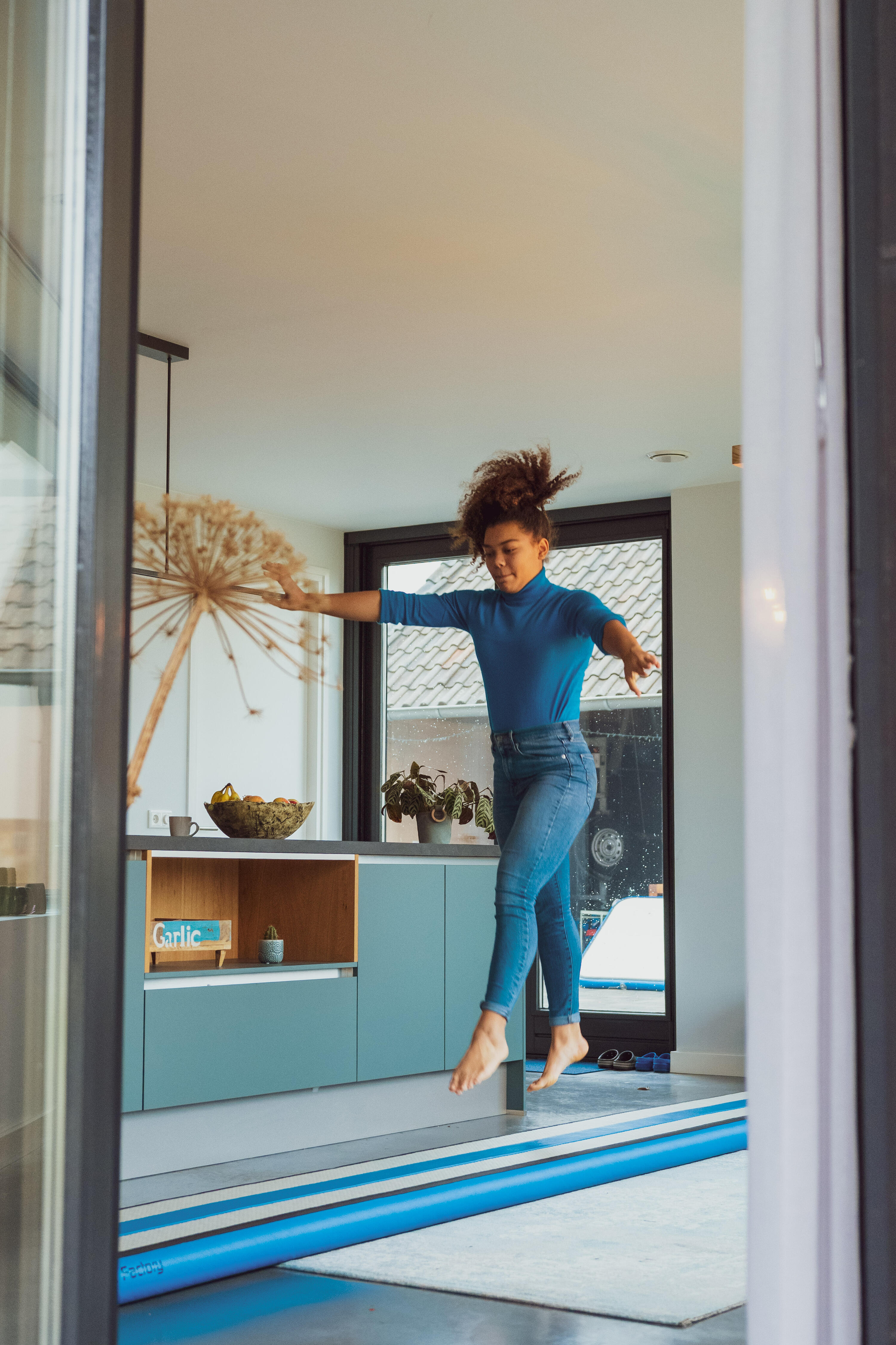 Trave di equilibrio gonfiabile AirBeam 300 x 40 x 10 cm blu 3/5