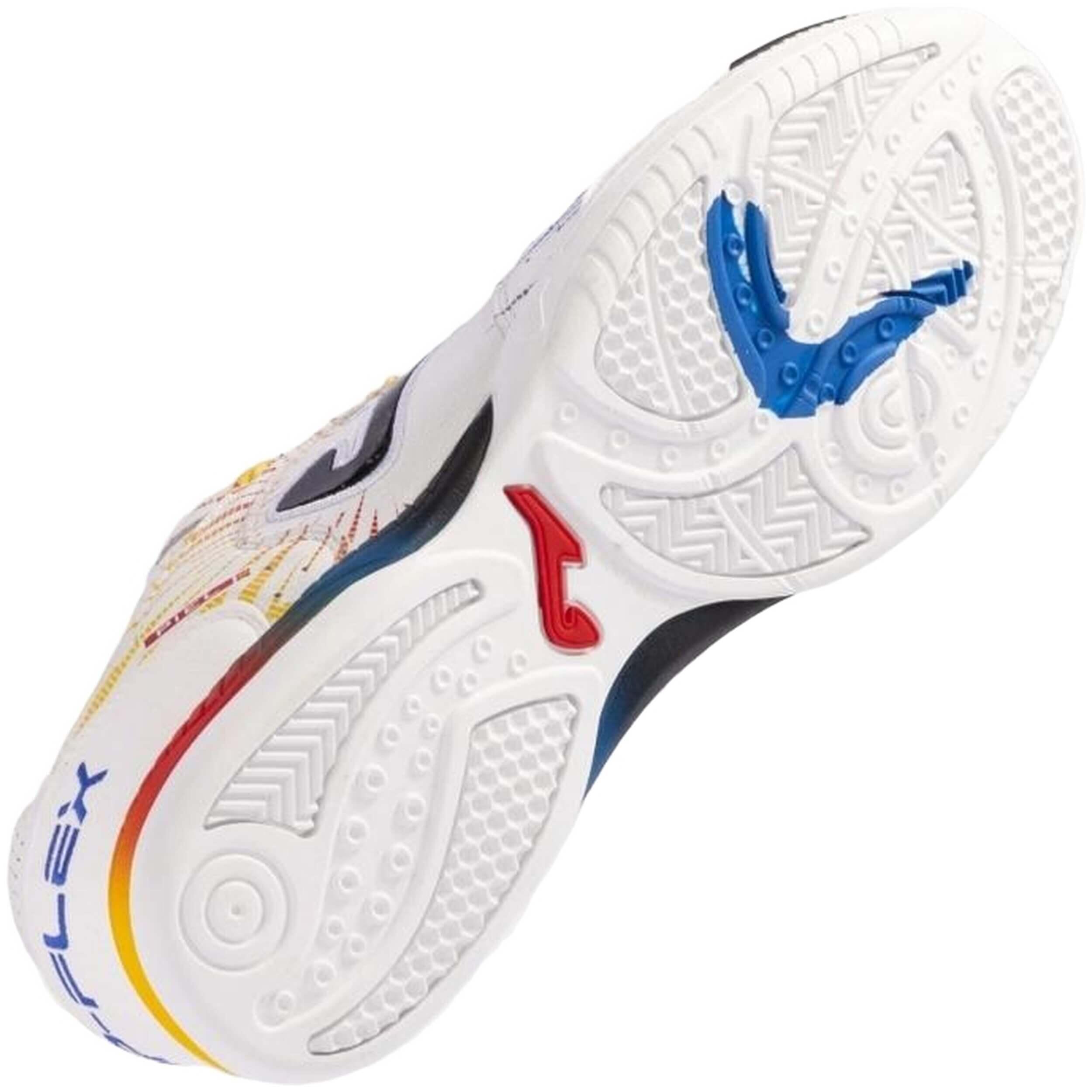 Sapatilhas Futsal homens JOMA TOP FLEX 2476. Branco-vermelho 5/6