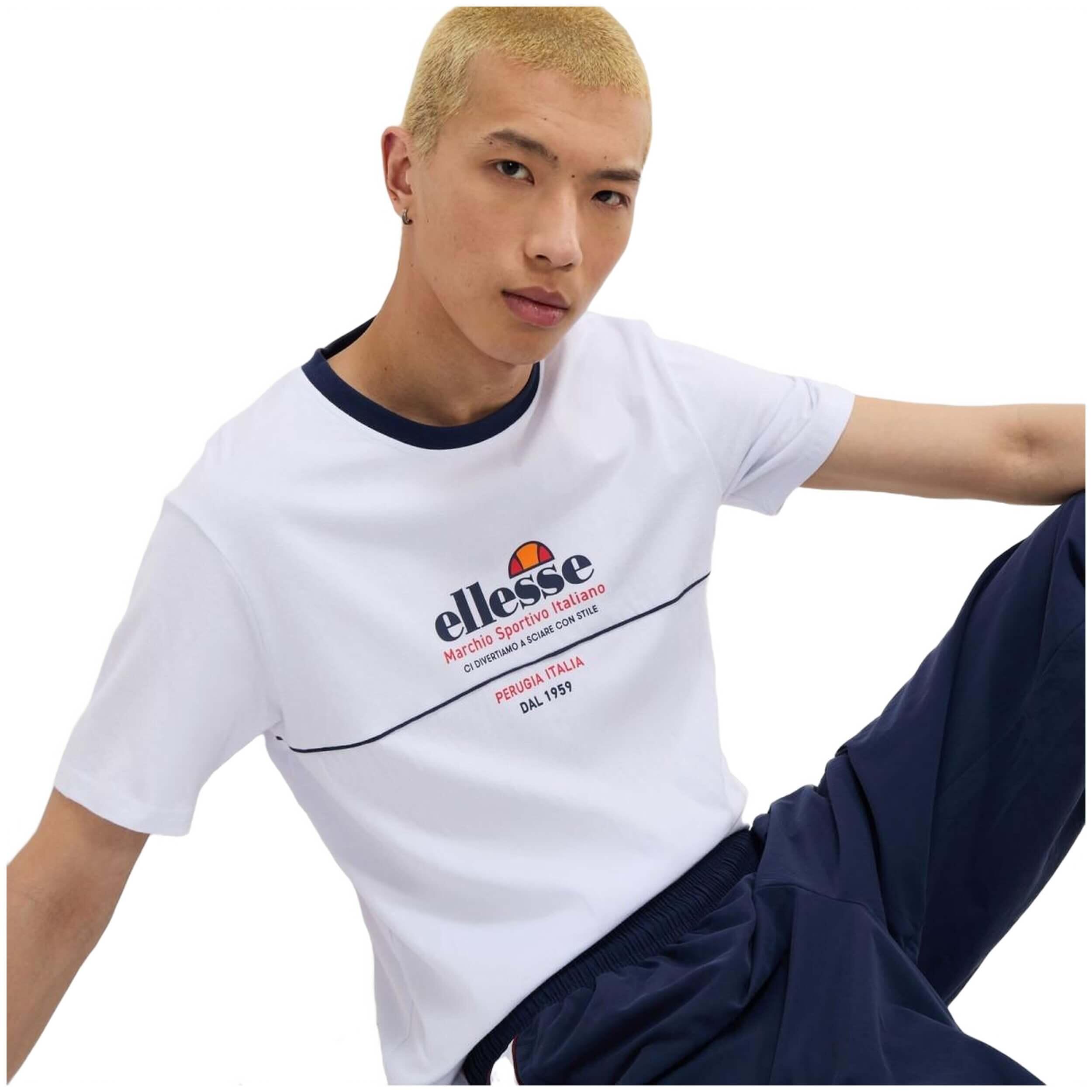 T-shirt pour homme Ellesse Svellan Blanc 5/5