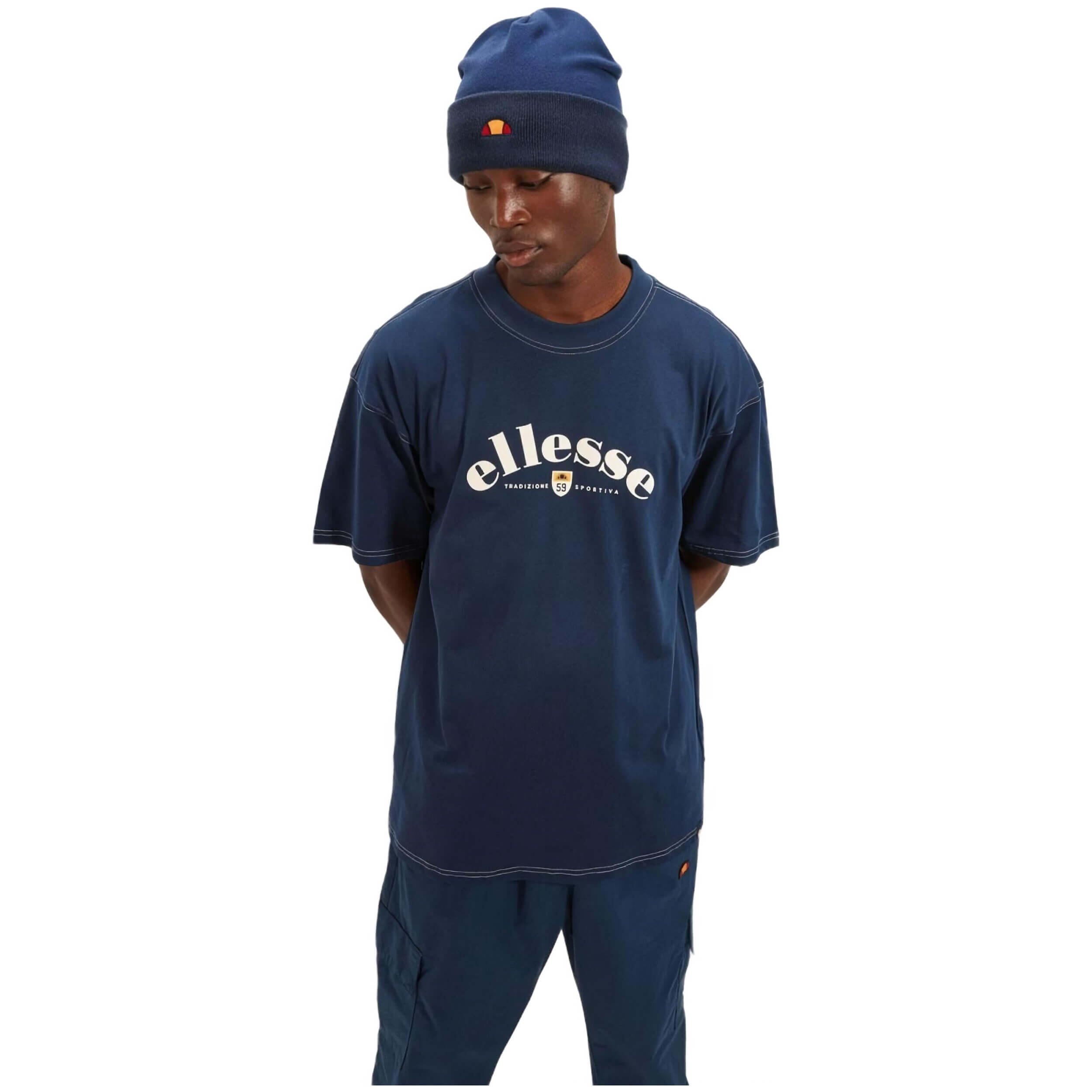 T-shirt Ellesse modèle SHU19655-BLUE pour homme 2/4