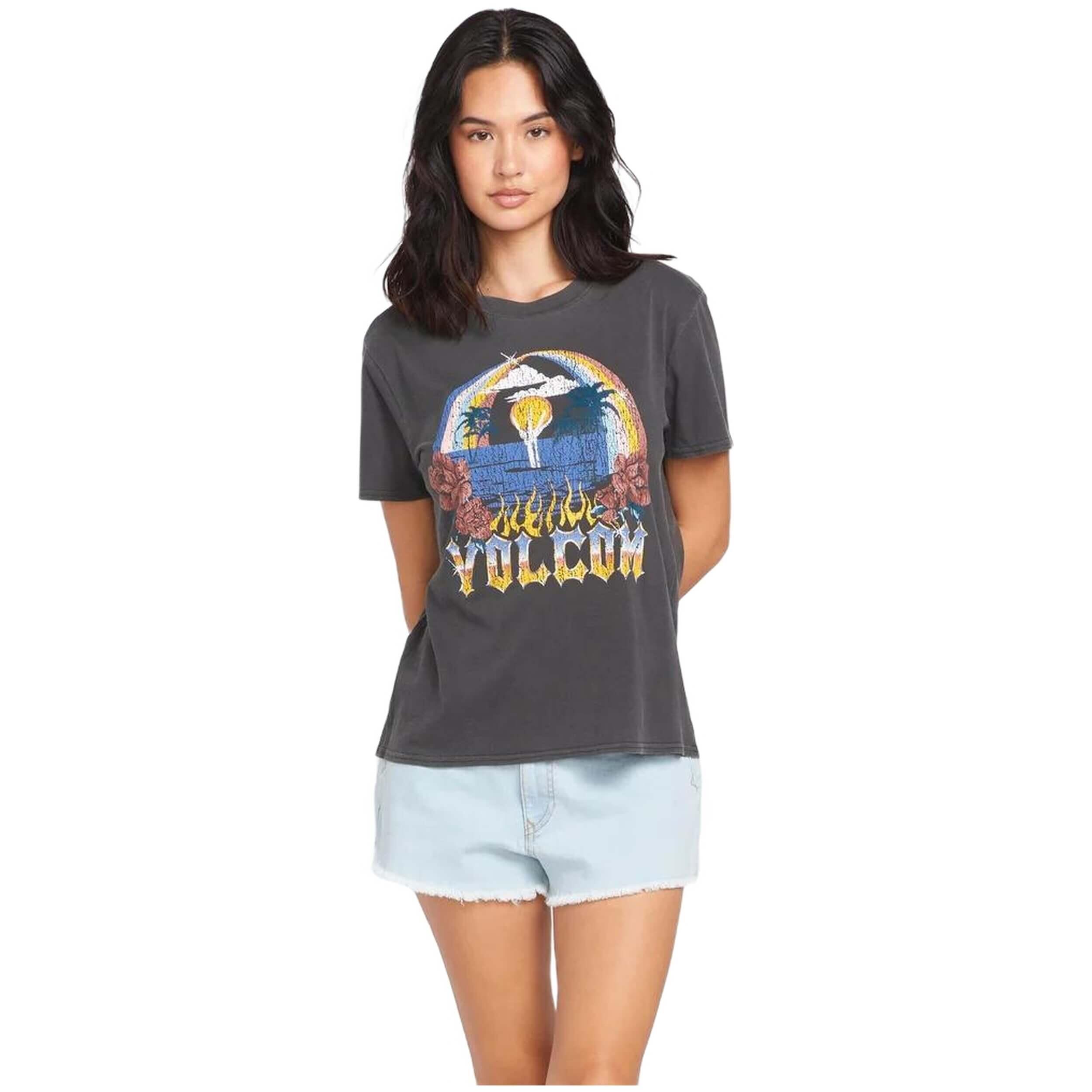 T-shirt - Skate - Mulher - Lock It Up - Graphic - Preto 3/5