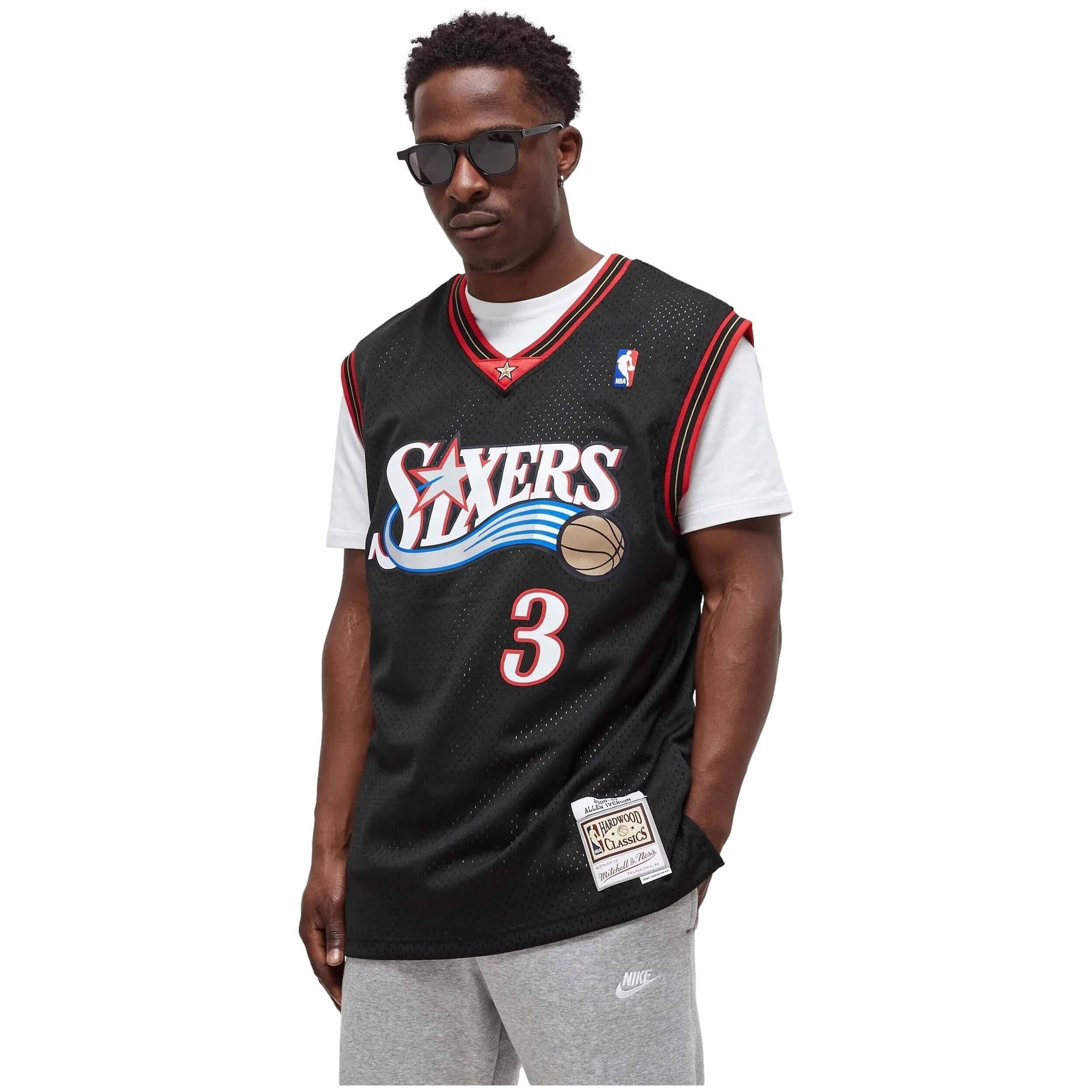 Maglia da basket Mitchell & ness modello SMJYGS18201-P76BLCK00AIV per uomini 3/7