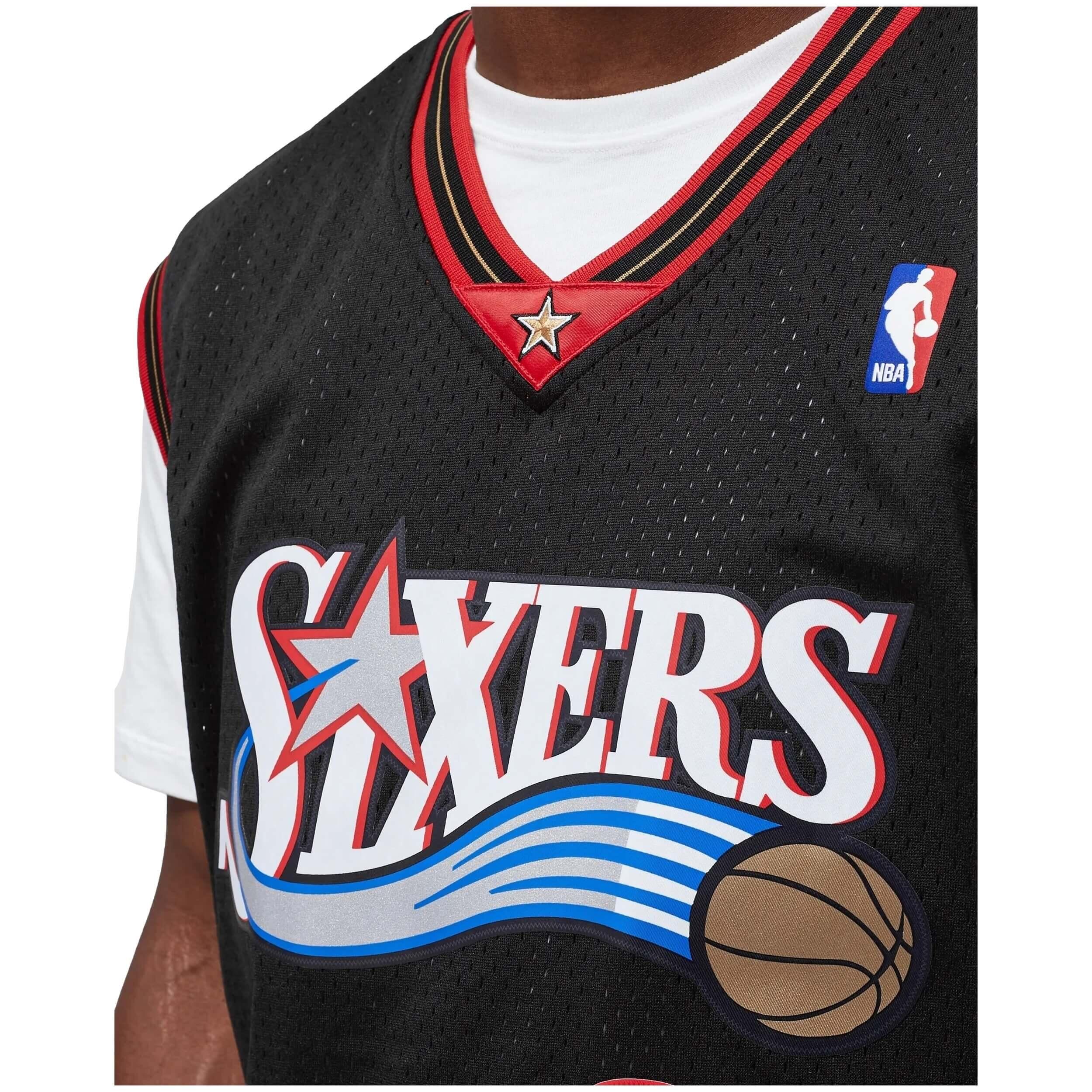 Maglia da basket Mitchell & ness modello SMJYGS18201-P76BLCK00AIV per uomini 4/7