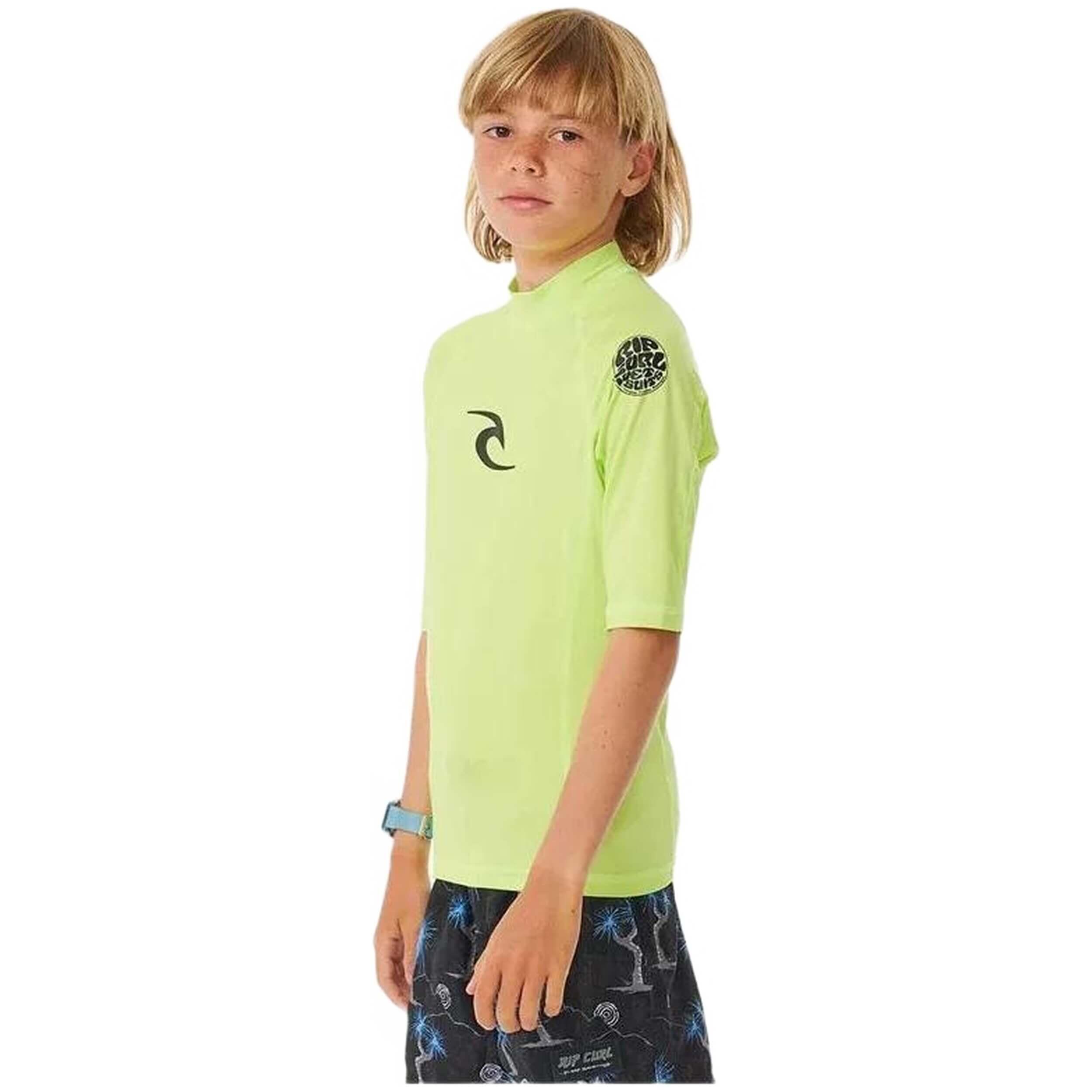 Camiseta de manga corta Rip curl Brand Wave Upf -Boy para niños unisex 3/5