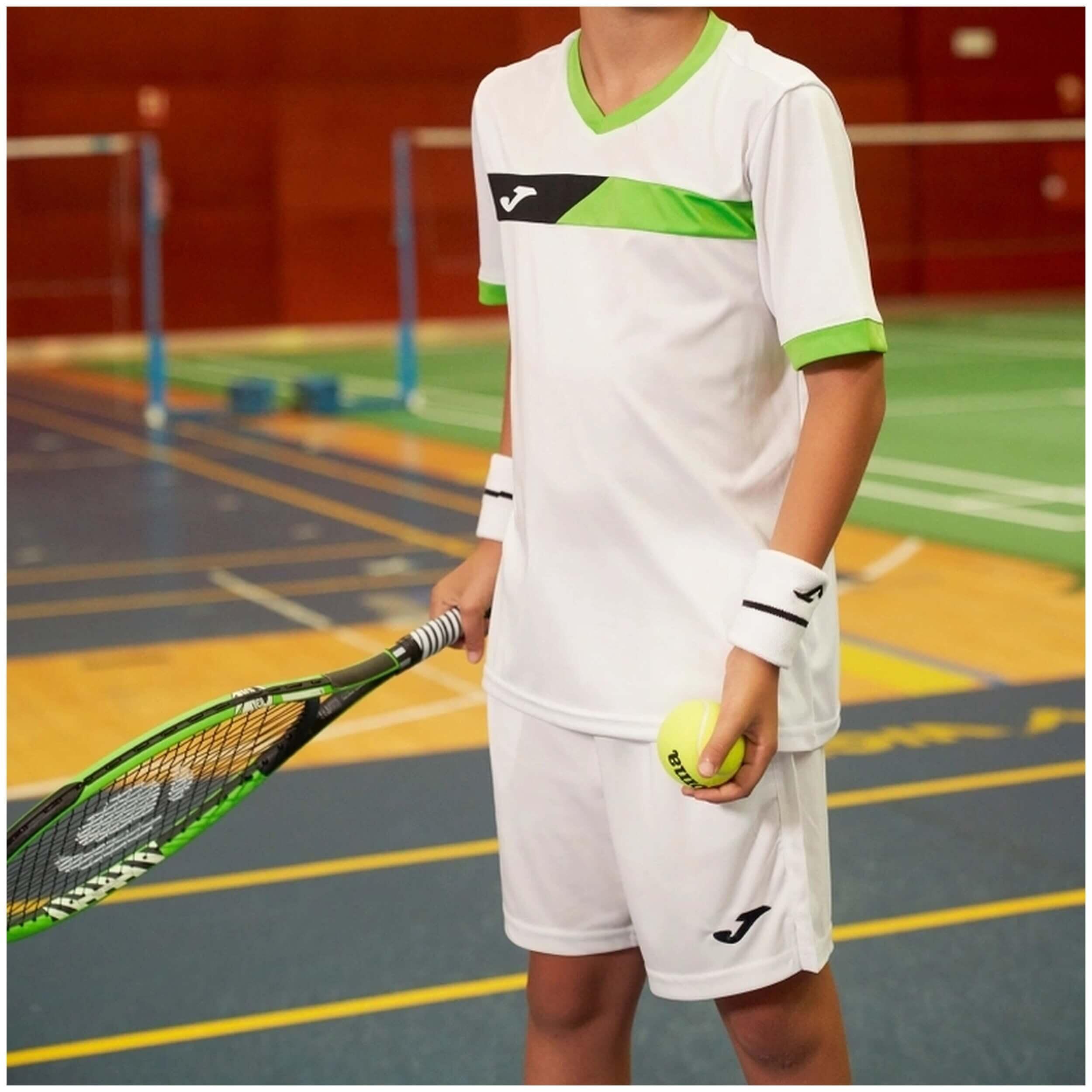Maillot Manches Courtes Padel Homme Joma Court Blanc 4/5