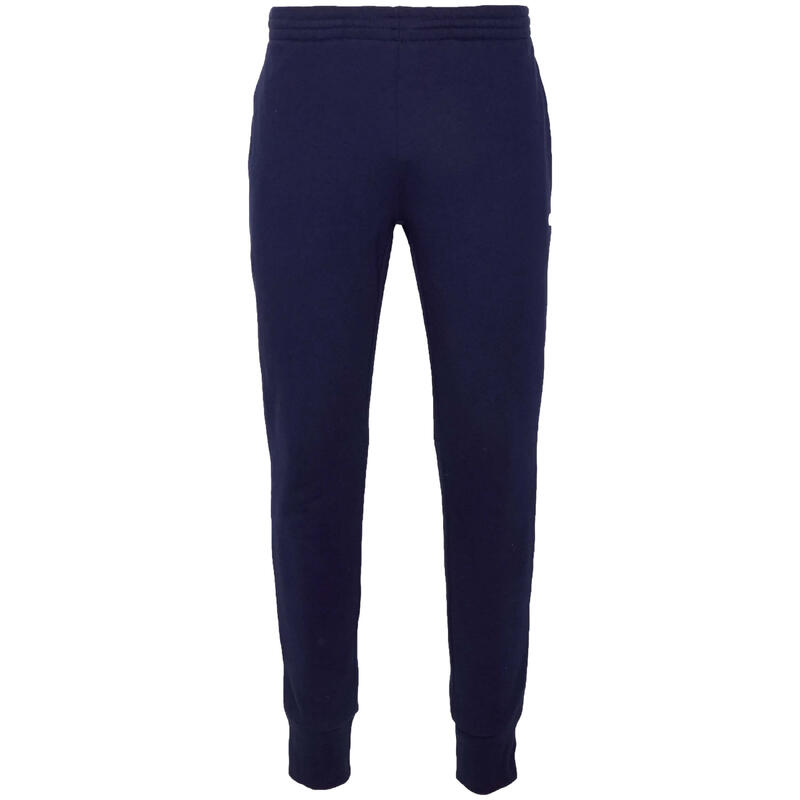 Pantaloni Lacoste slim fit din bumbac organic albastru marin